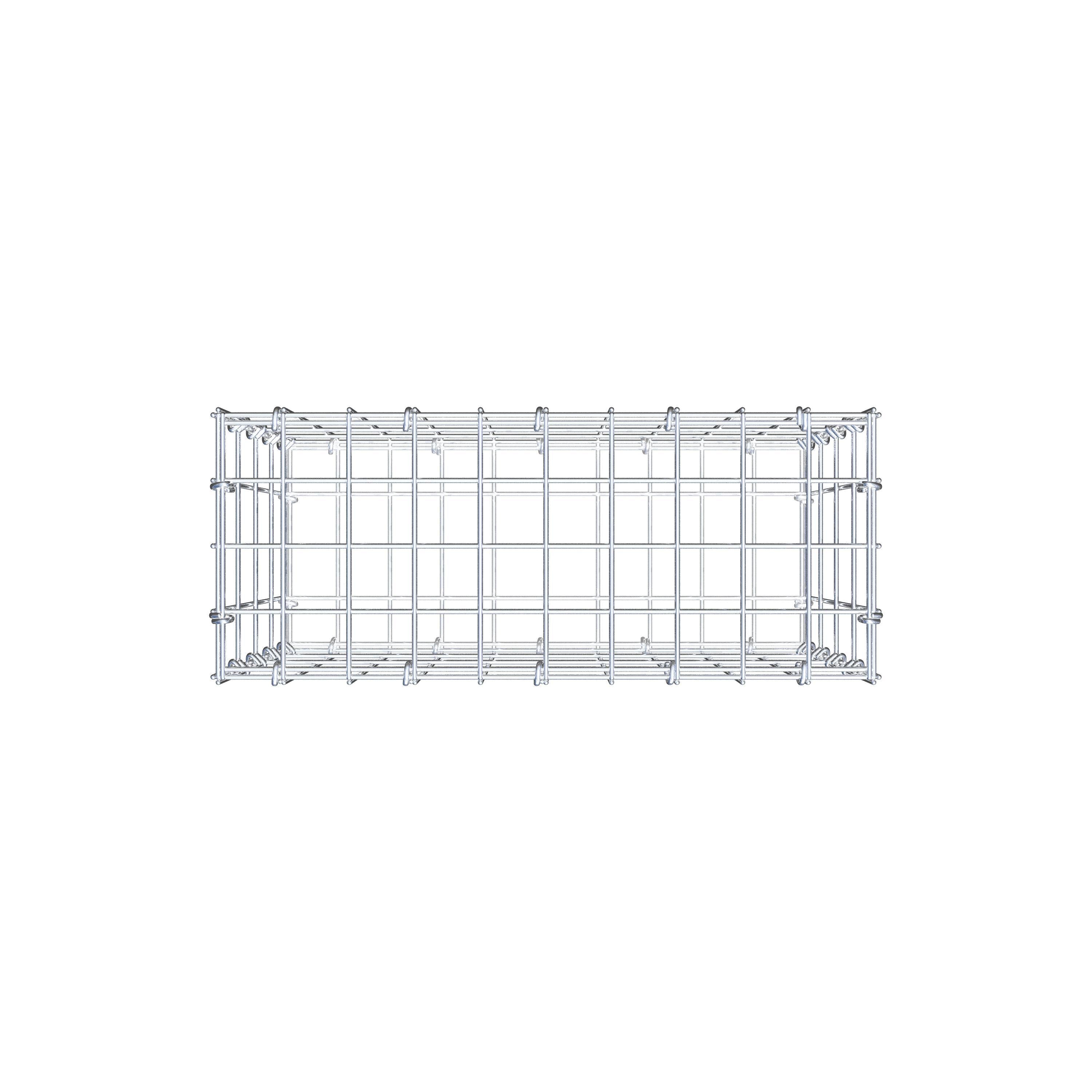 Schanskorf 50 cm x 40 cm x 20 cm (L x H x D), maaswijdte 5 cm x 10 cm, C-ring