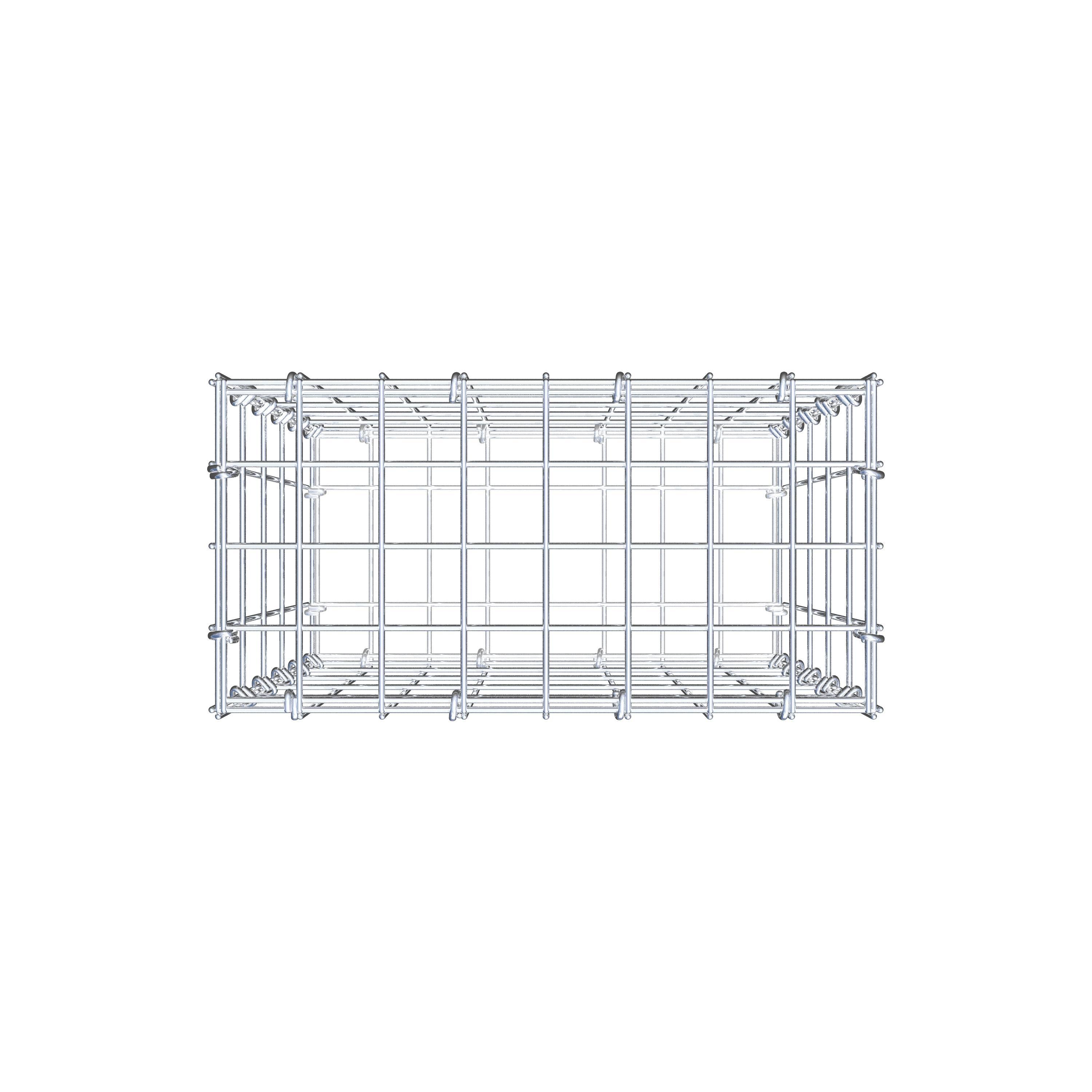 Schanskorf 50 cm x 40 cm x 20 cm (L x H x D), maaswijdte 5 cm x 10 cm, C-ring