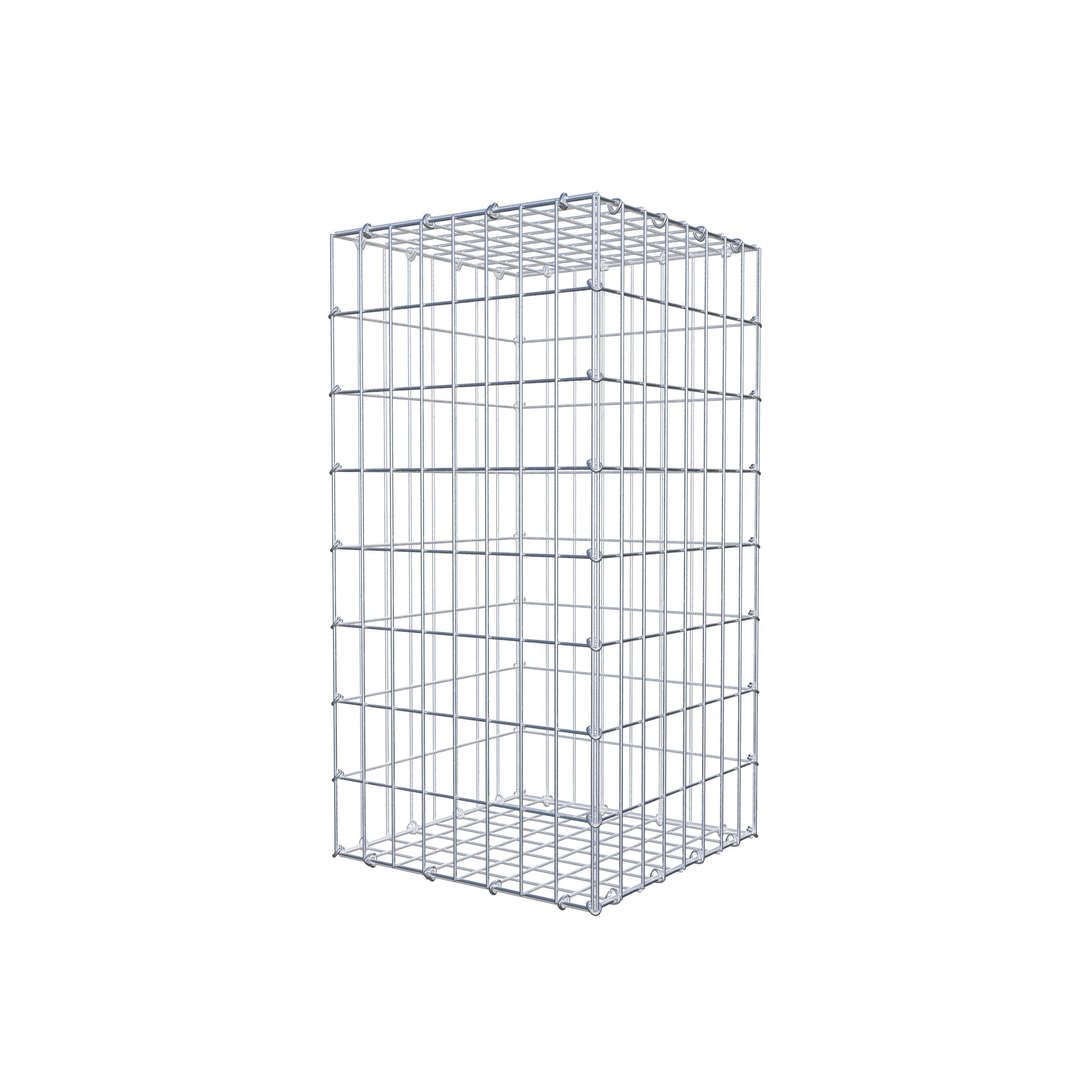 Gabião 80 cm x 40 cm x 40 cm (C x A x P), malhagem 5 cm x 10 cm, anel C
