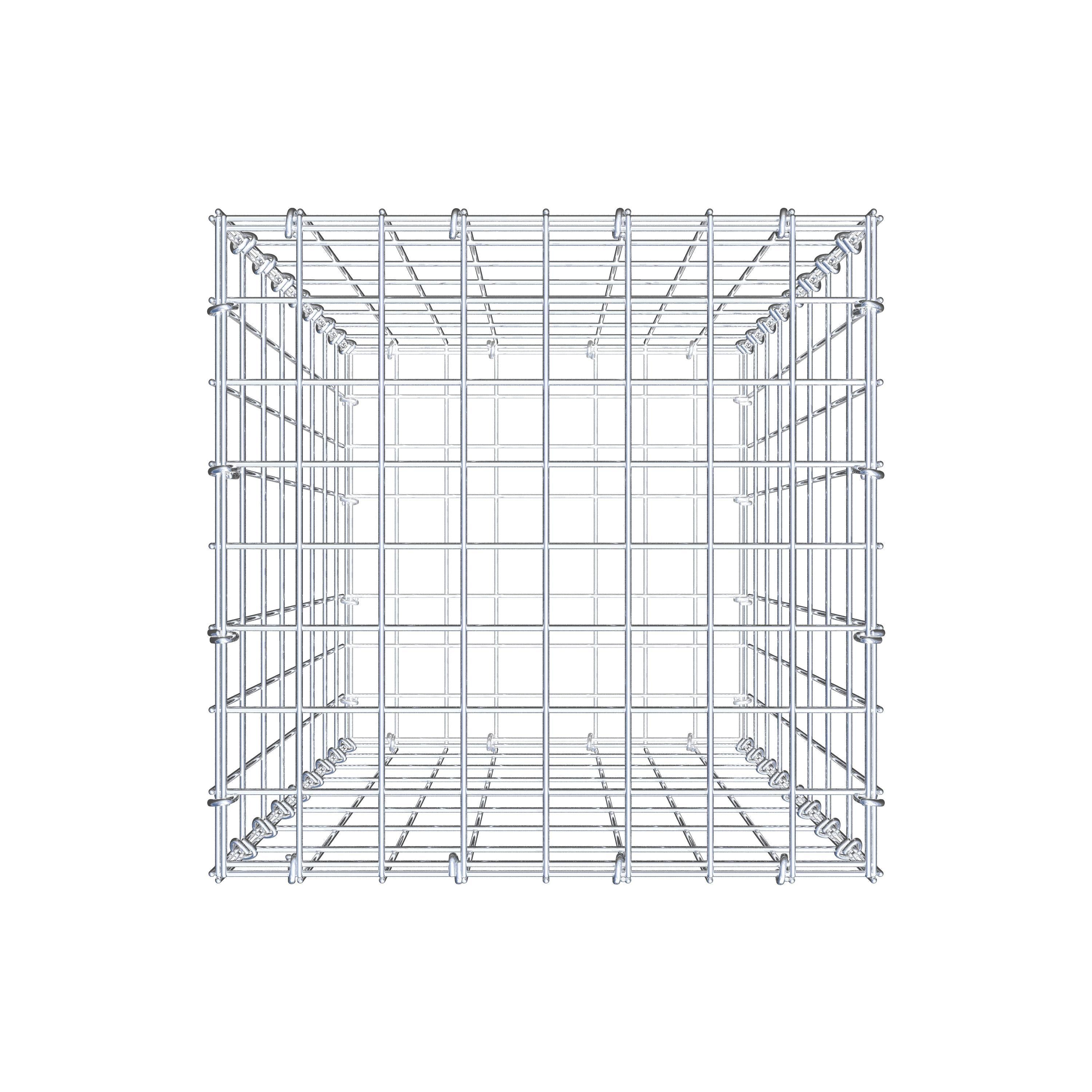 Gabião 80 cm x 40 cm x 40 cm (C x A x P), malhagem 5 cm x 10 cm, anel C