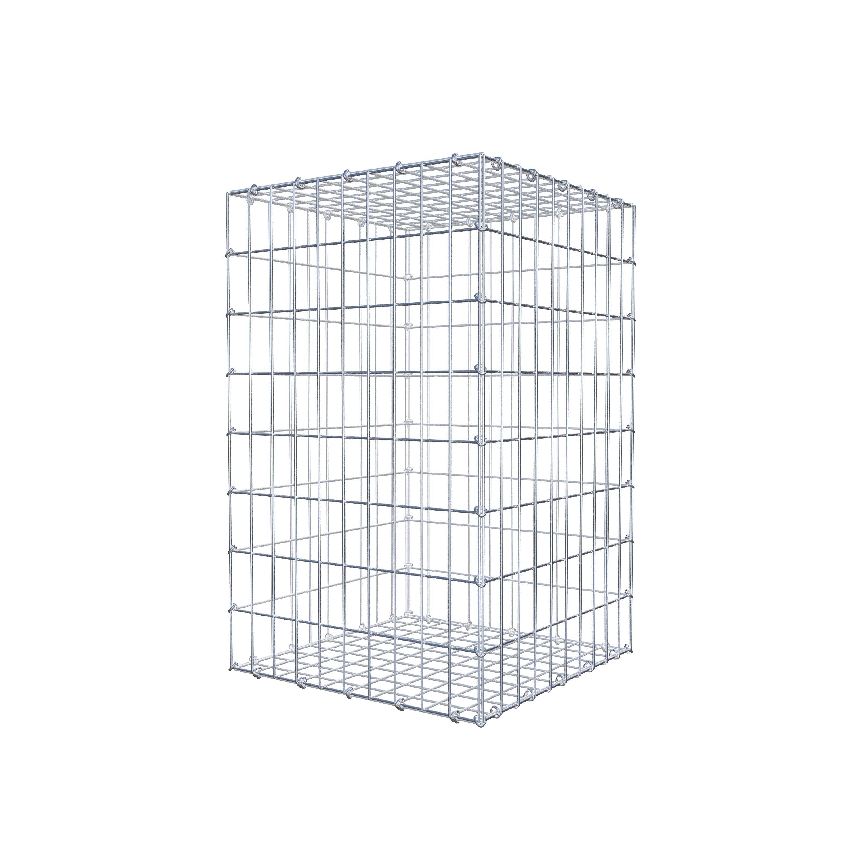 Gabião 80 cm x 50 cm x 50 cm (C x A x P), malhagem 5 cm x 10 cm, anel C