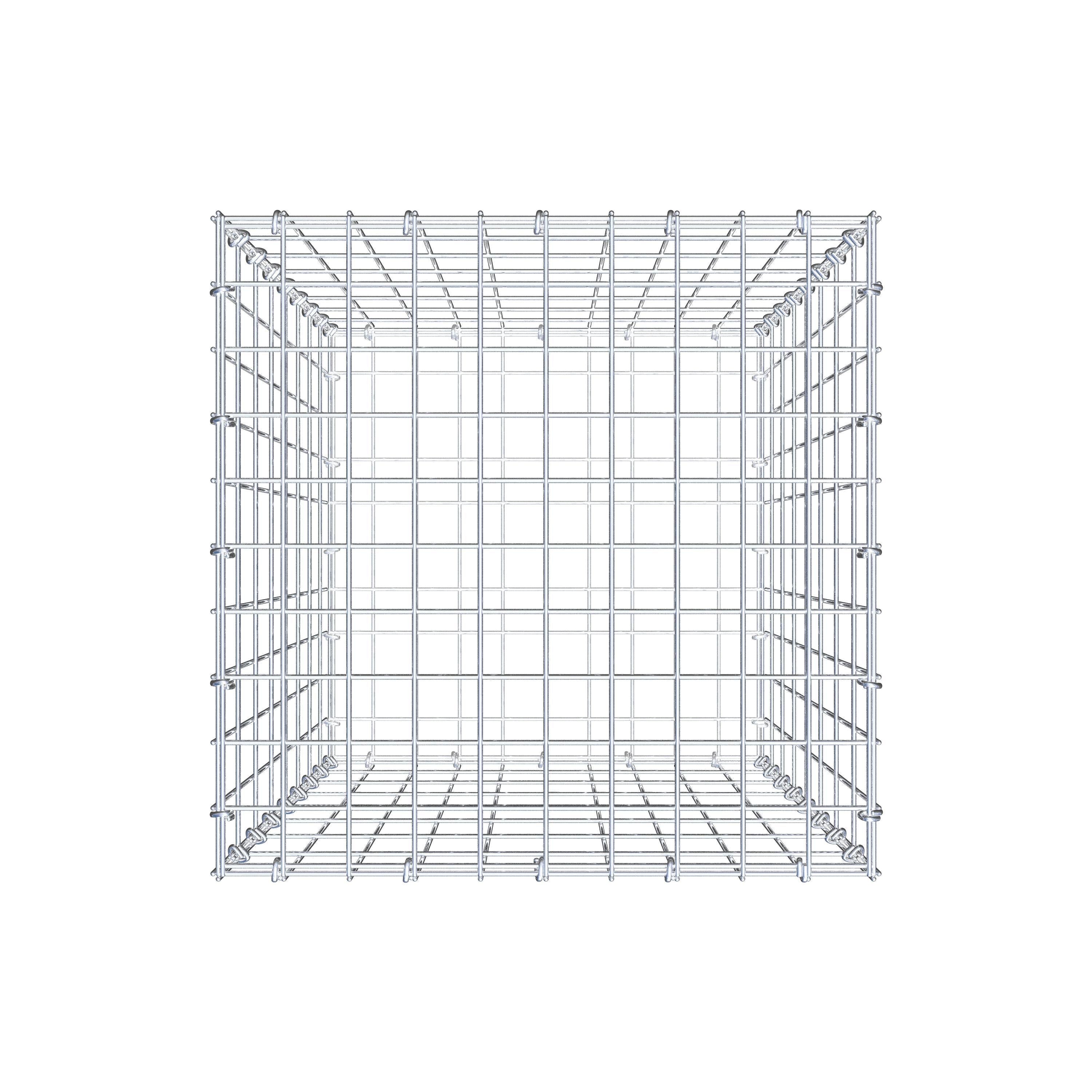 Gabião 80 cm x 50 cm x 50 cm (C x A x P), malhagem 5 cm x 10 cm, anel C