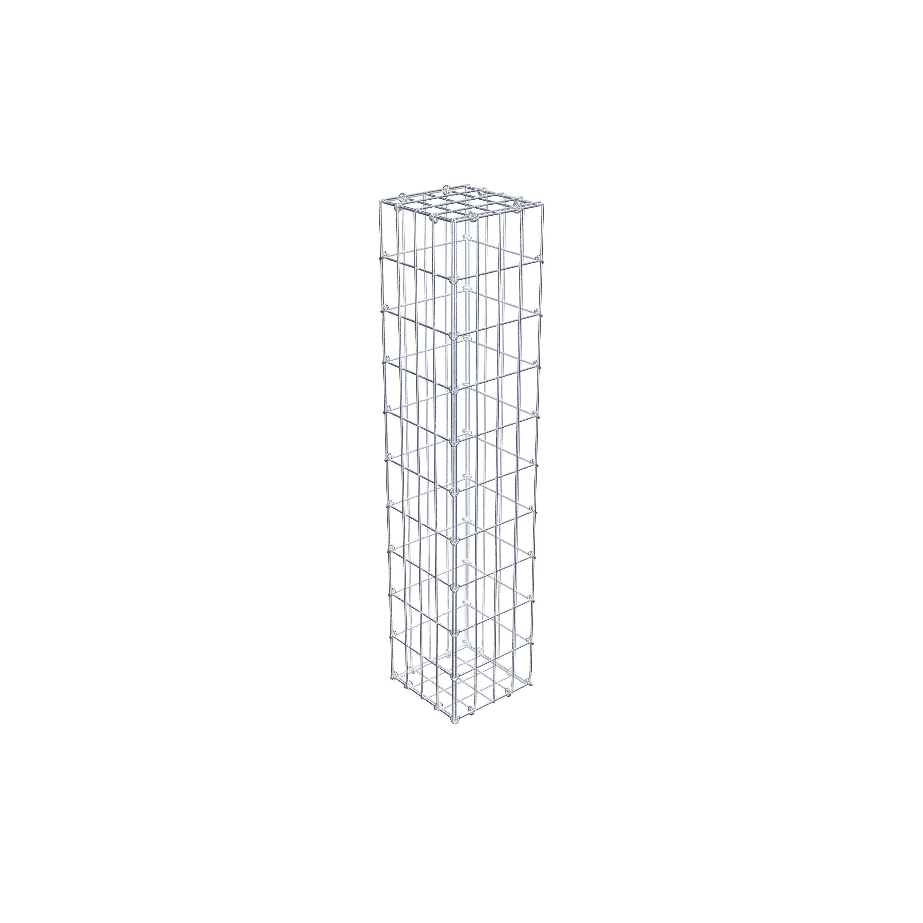 Gabião 100 cm x 20 cm x 20 cm (C x A x P), malhagem 5 cm x 10 cm, anel C