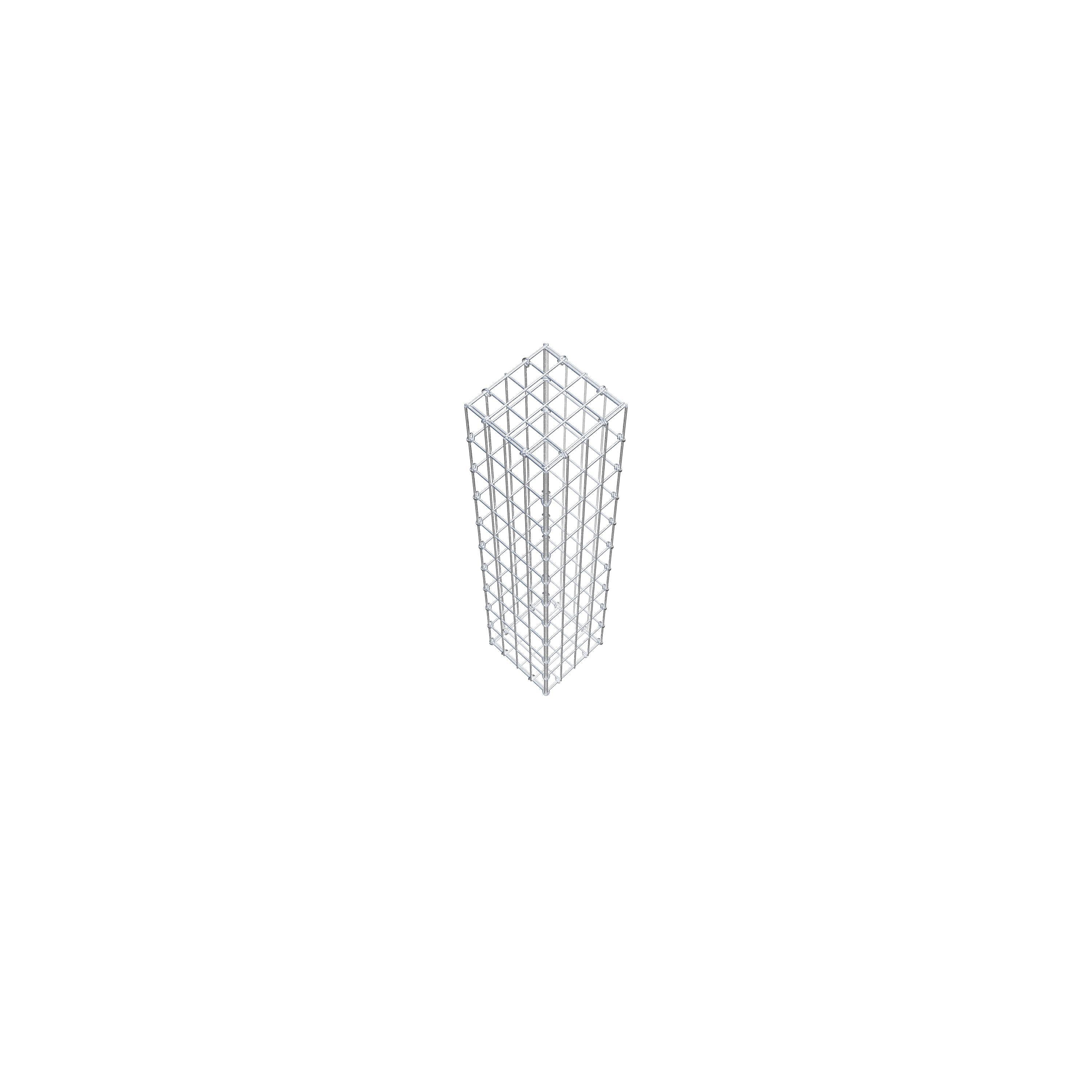 Gabião 100 cm x 20 cm x 20 cm (C x A x P), malhagem 5 cm x 10 cm, anel C