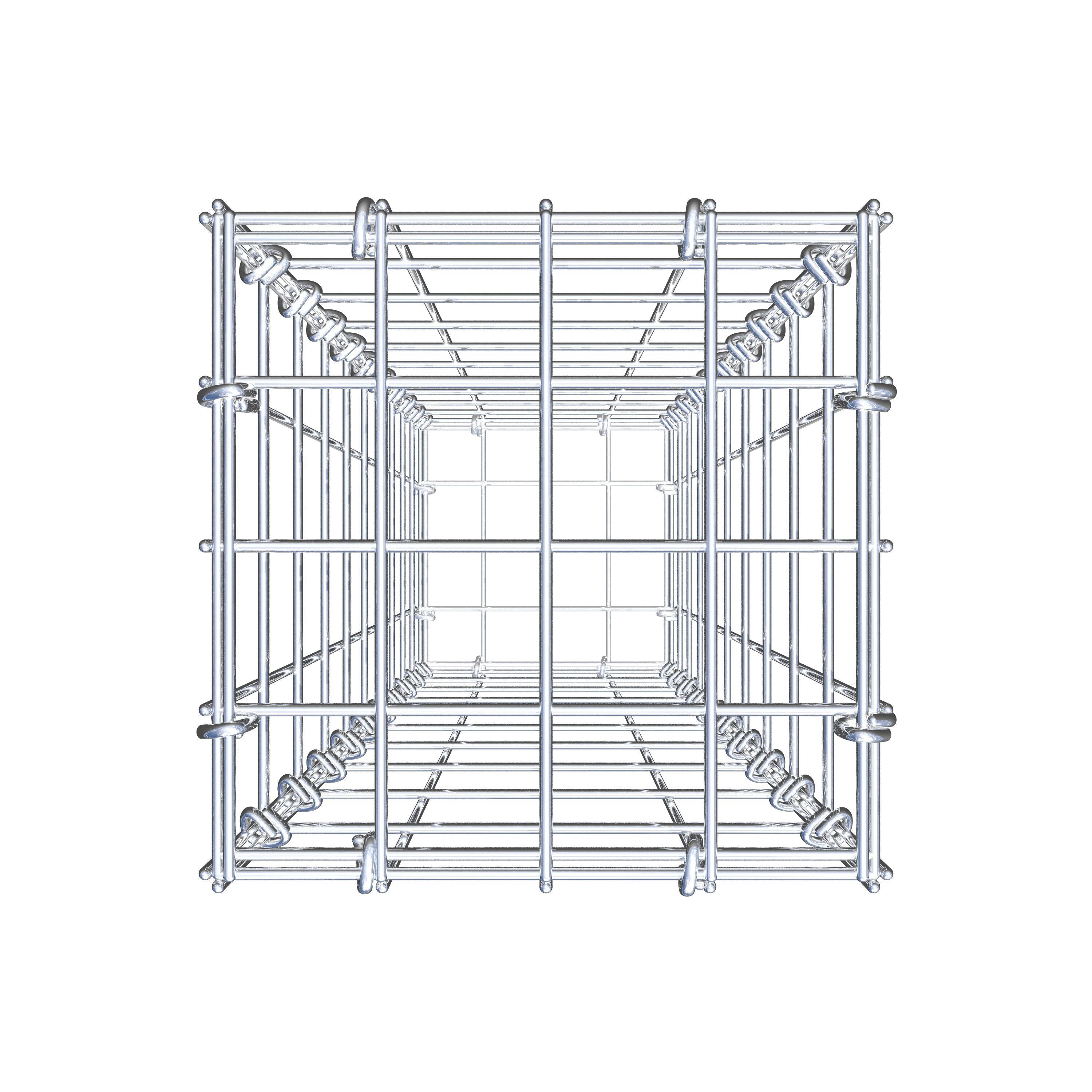 Gabião 100 cm x 20 cm x 20 cm (C x A x P), malhagem 5 cm x 10 cm, anel C