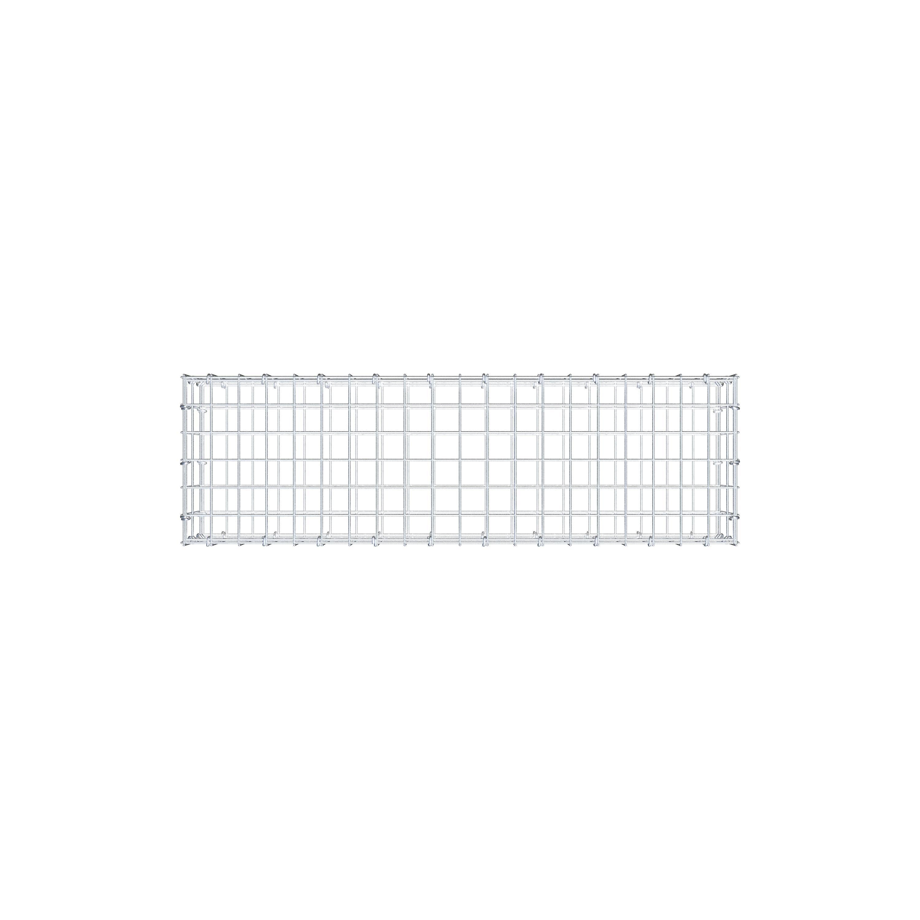 Gabbione 100 cm x 20 cm x 30 cm (L x H x P), maglia 5 cm x 10 cm, anello a C