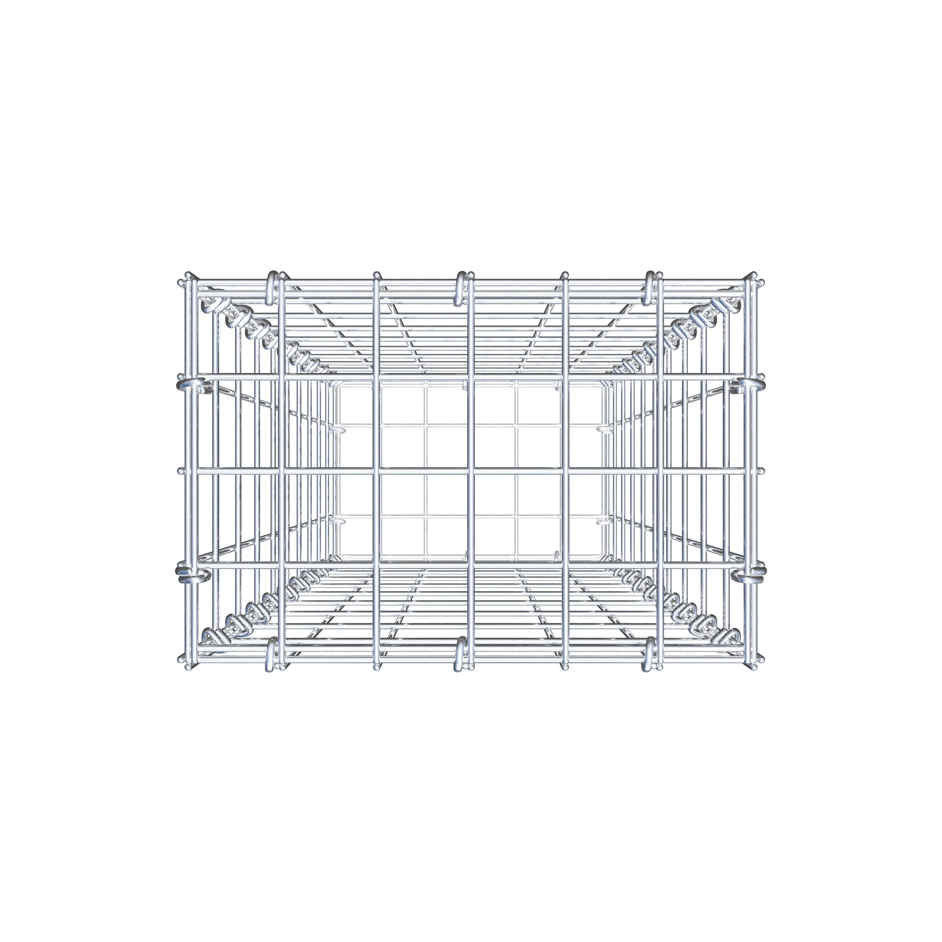 Schanskorf 100 cm x 30 cm x 20 cm (L x H x D), maaswijdte 5 cm x 10 cm, C-ring