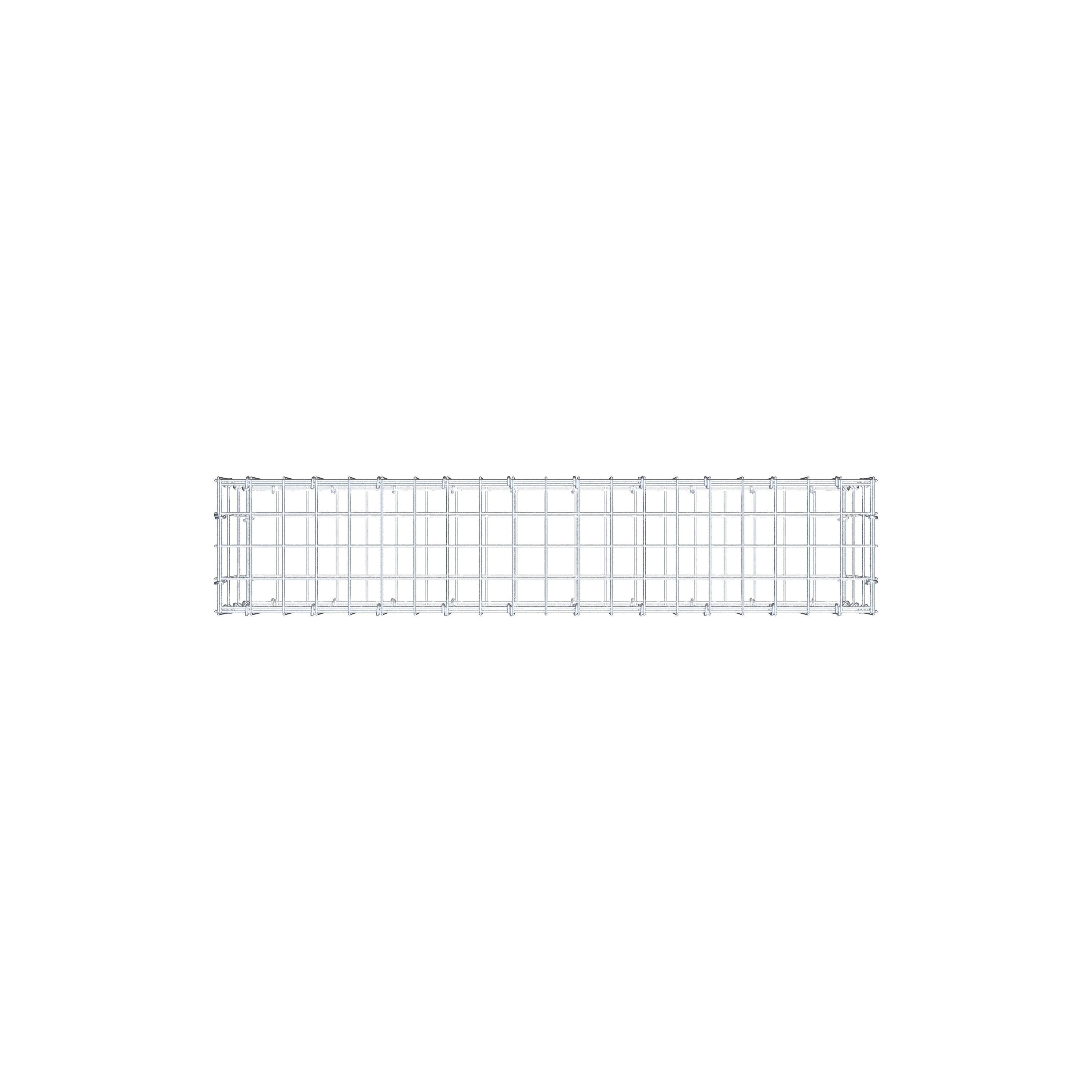 Schanskorf 100 cm x 30 cm x 20 cm (L x H x D), maaswijdte 5 cm x 10 cm, C-ring