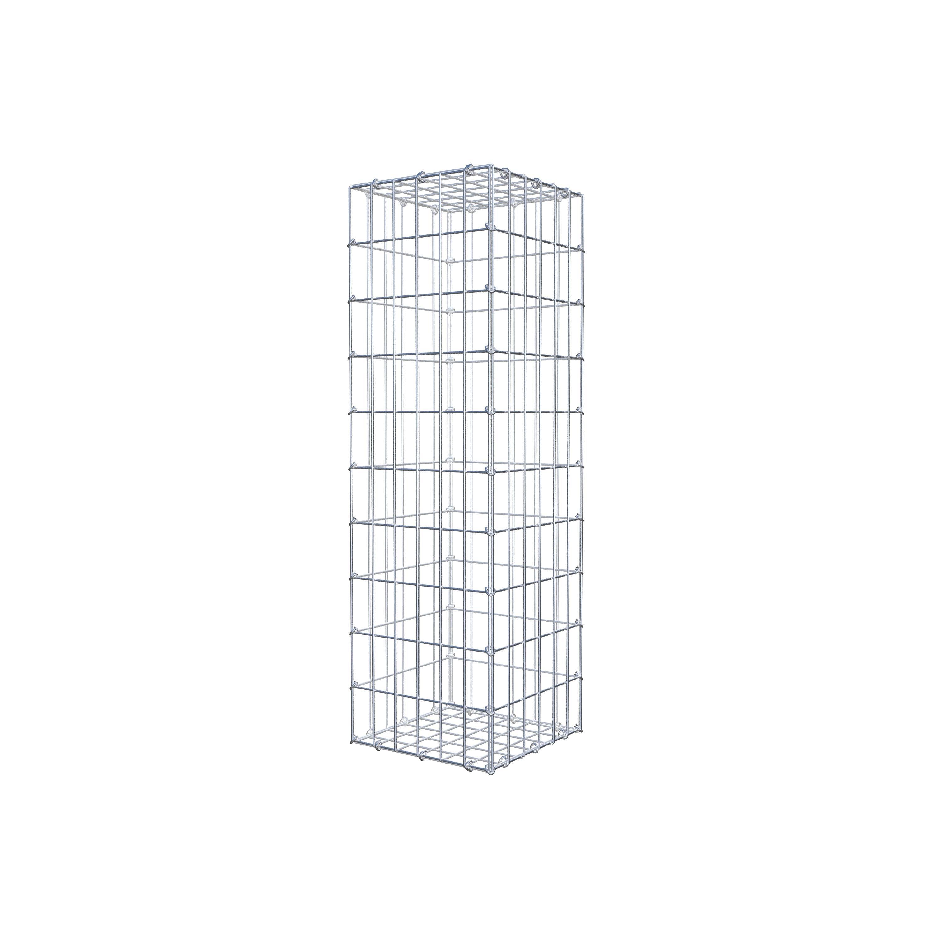 Gavión 100 cm x 30 cm x 30 cm (L x A x P), malla 5 cm x 10 cm, anillo en C