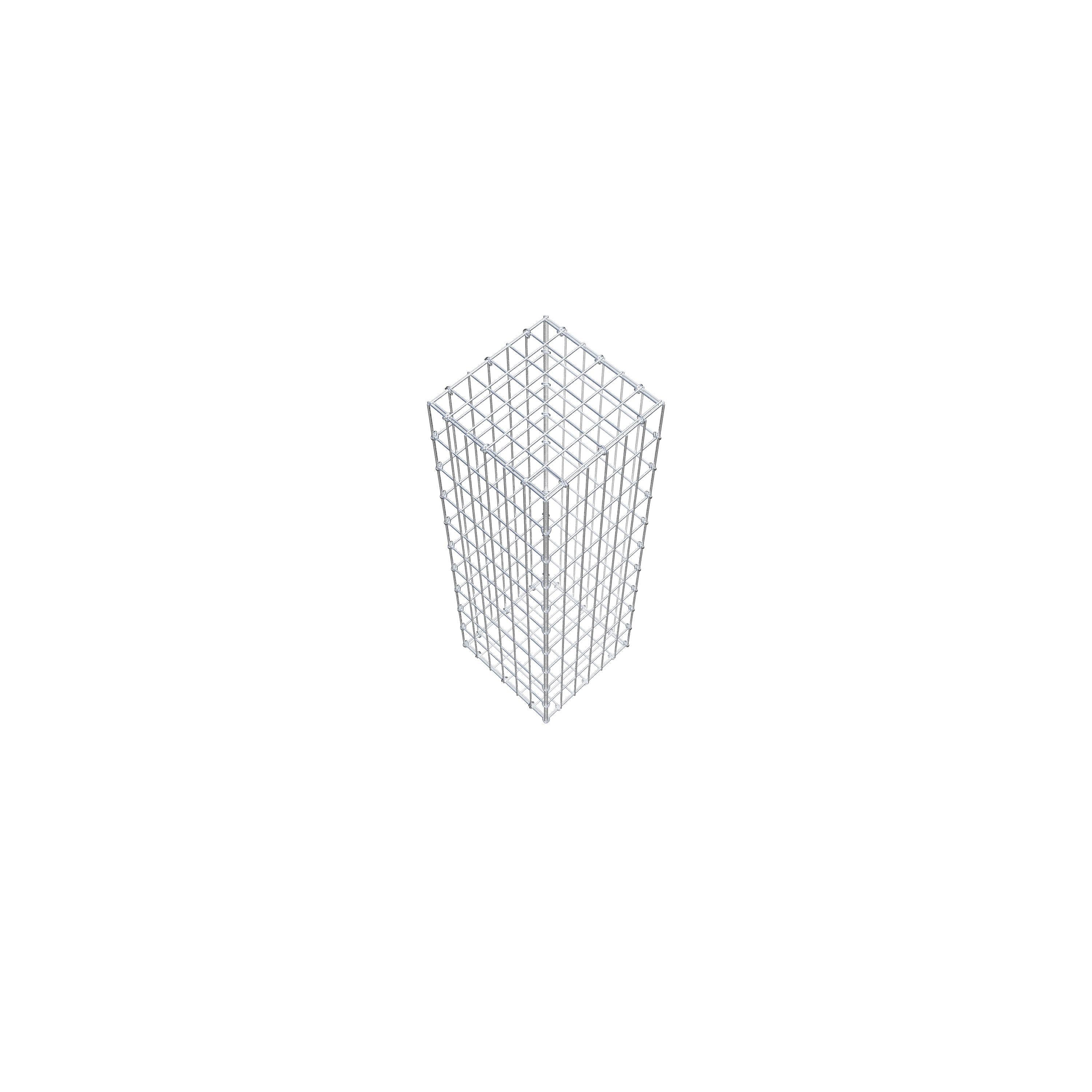 Gavión 100 cm x 30 cm x 30 cm (L x A x P), malla 5 cm x 10 cm, anillo en C