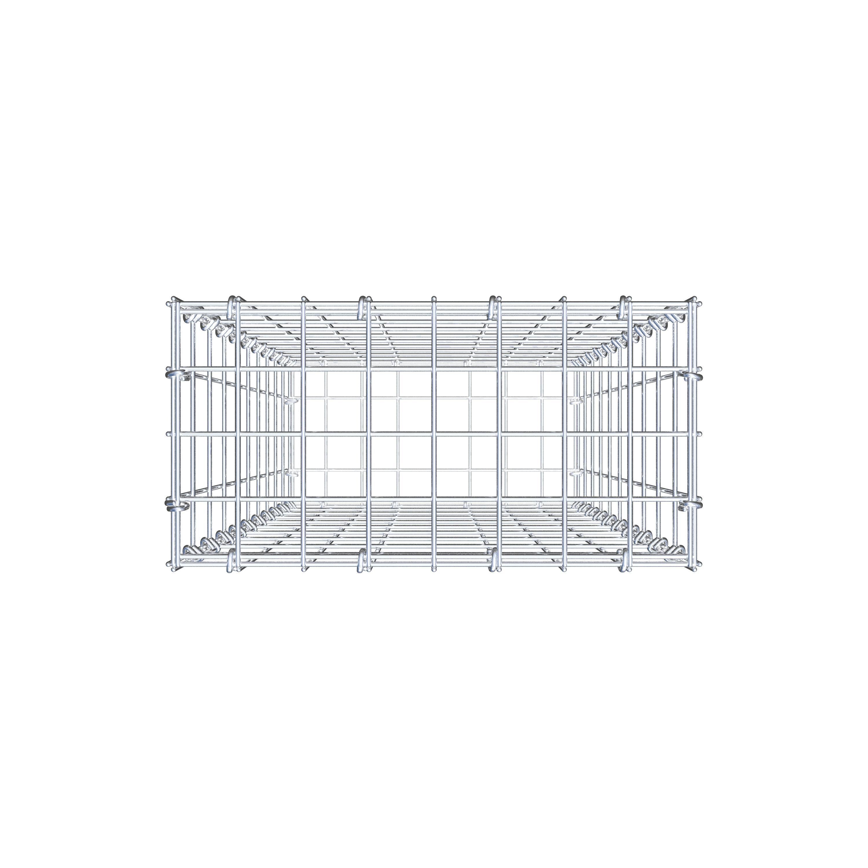 Schanskorf 100 cm x 40 cm x 20 cm (L x H x D), maaswijdte 5 cm x 10 cm, C-ring