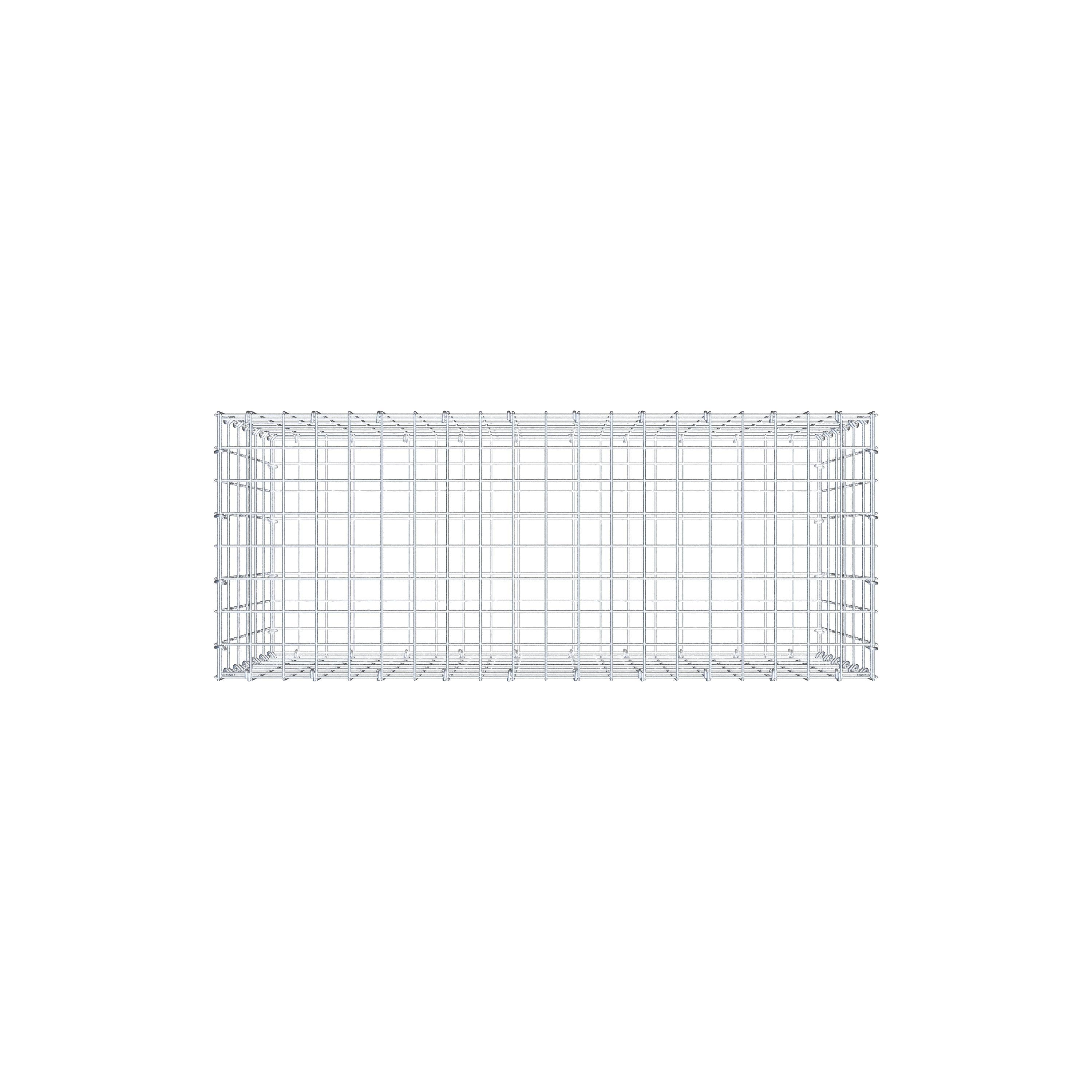 Schanskorf 100 cm x 60 cm x 40 cm (L x H x D), maaswijdte 5 cm x 10 cm, C-ring