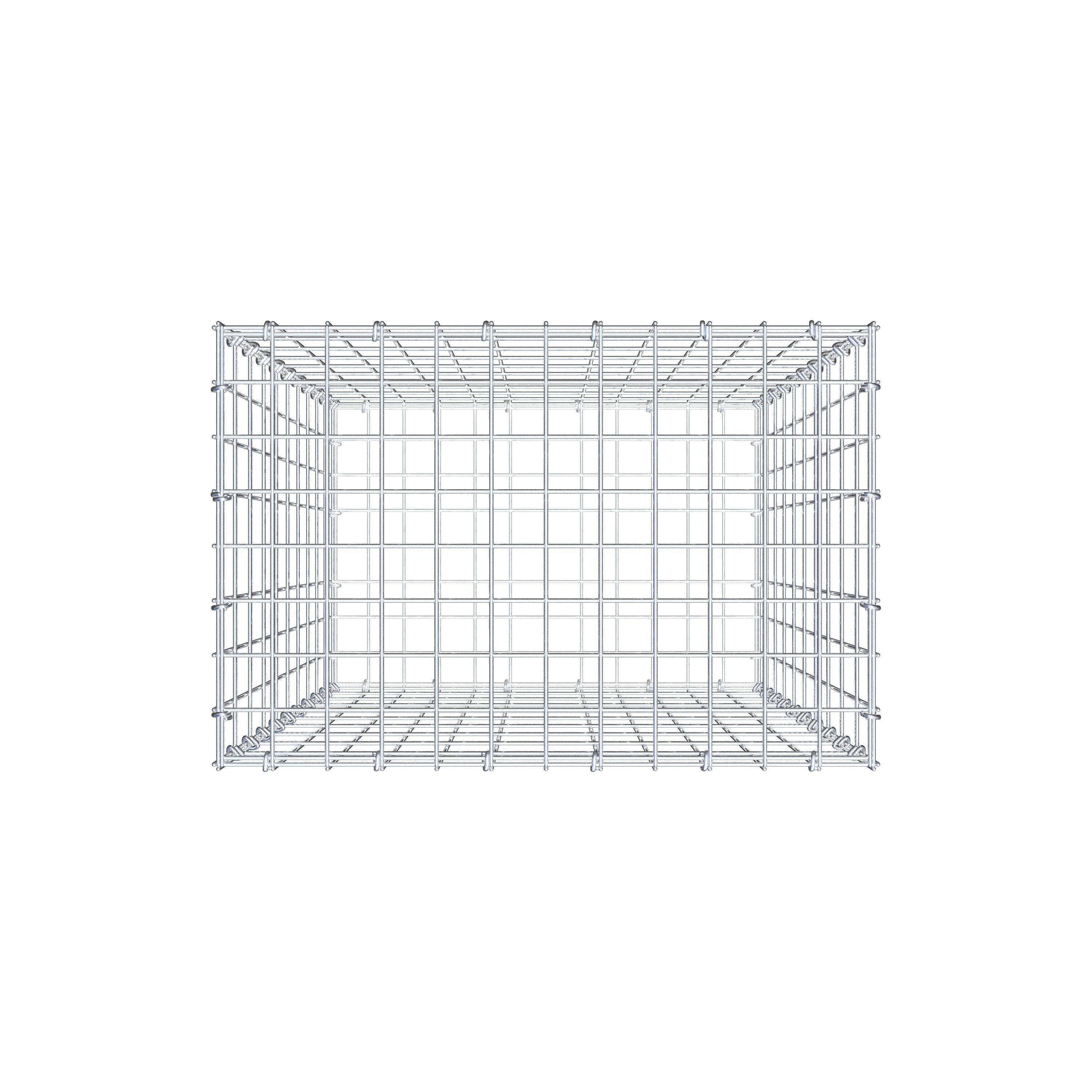 Schanskorf 100 cm x 60 cm x 40 cm (L x H x D), maaswijdte 5 cm x 10 cm, C-ring