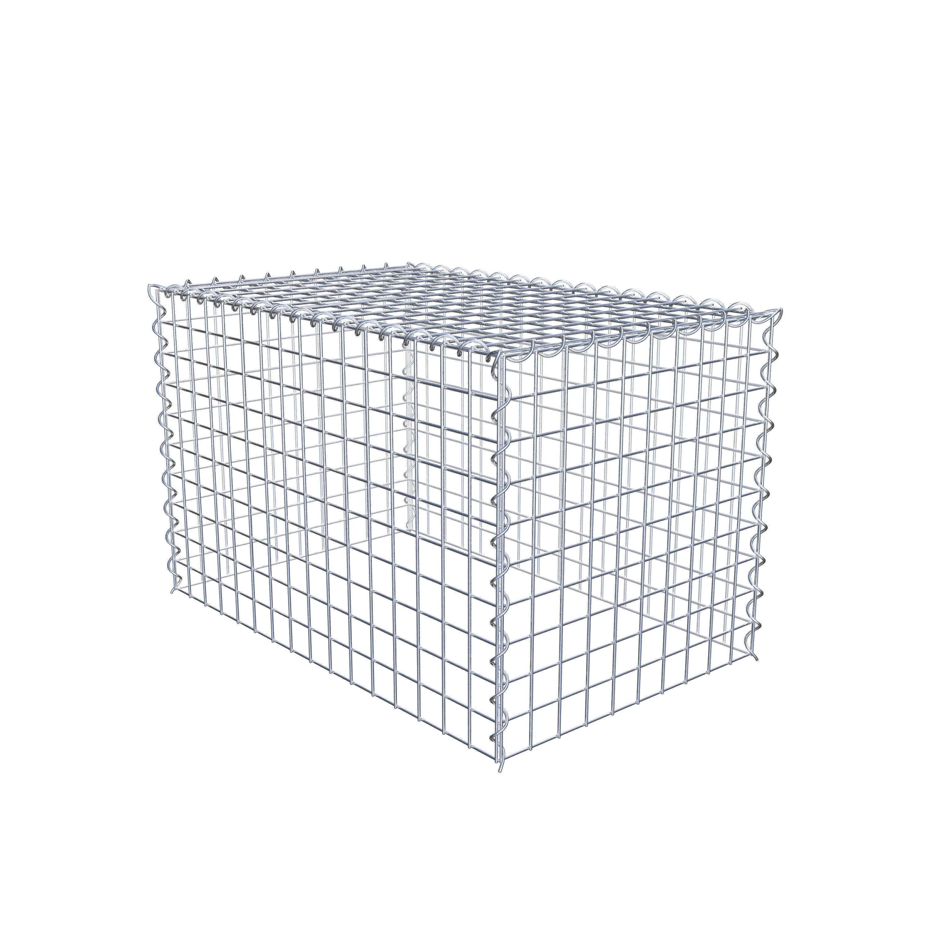 Gabion rapporté type 3 80 cm x 50 cm x 50 cm (L x H x P), mailles 5 cm x 5 cm, spirale