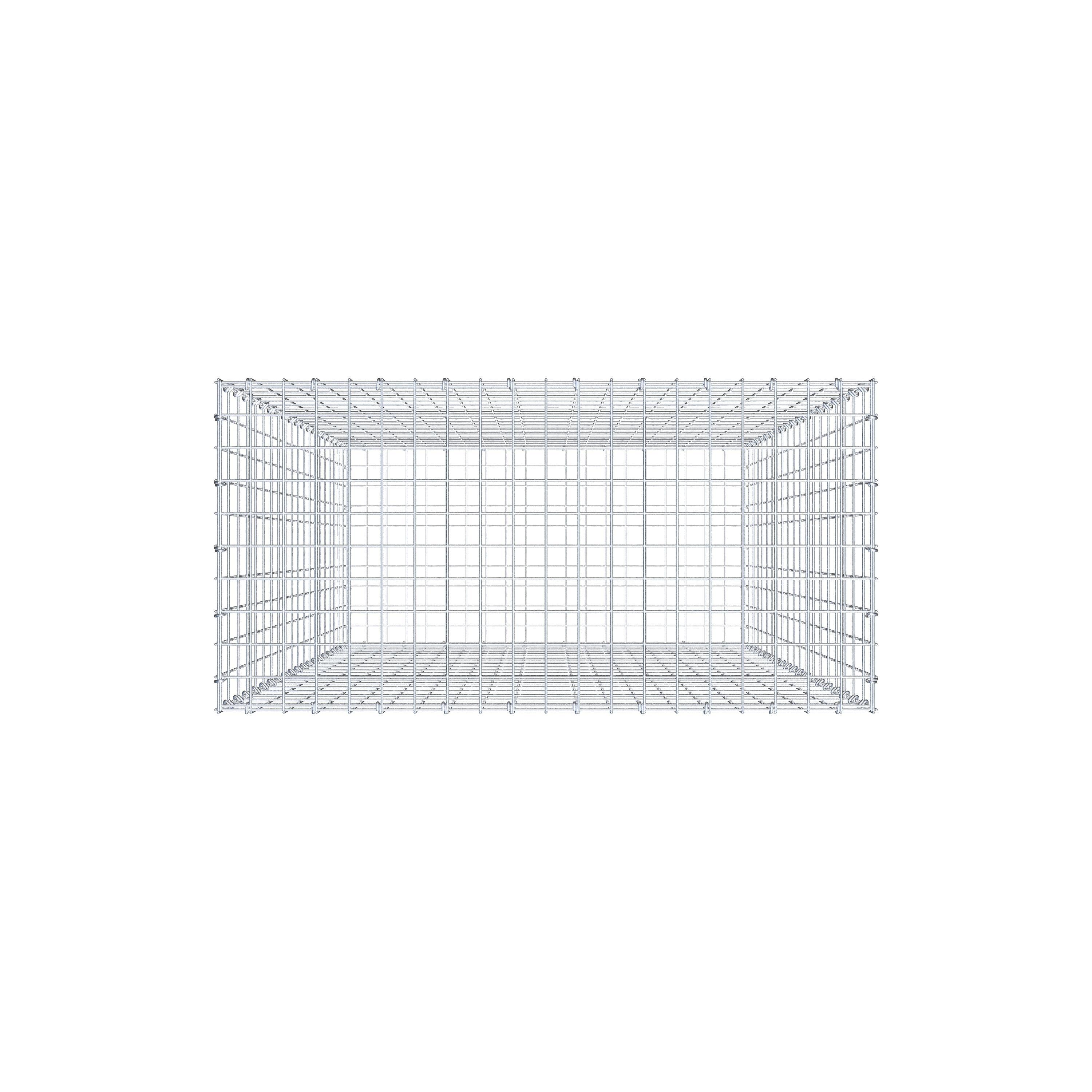 Schanskorf 200 cm x 100 cm x 50 cm (L x H x D), maaswijdte 5 cm x 10 cm, C-ring