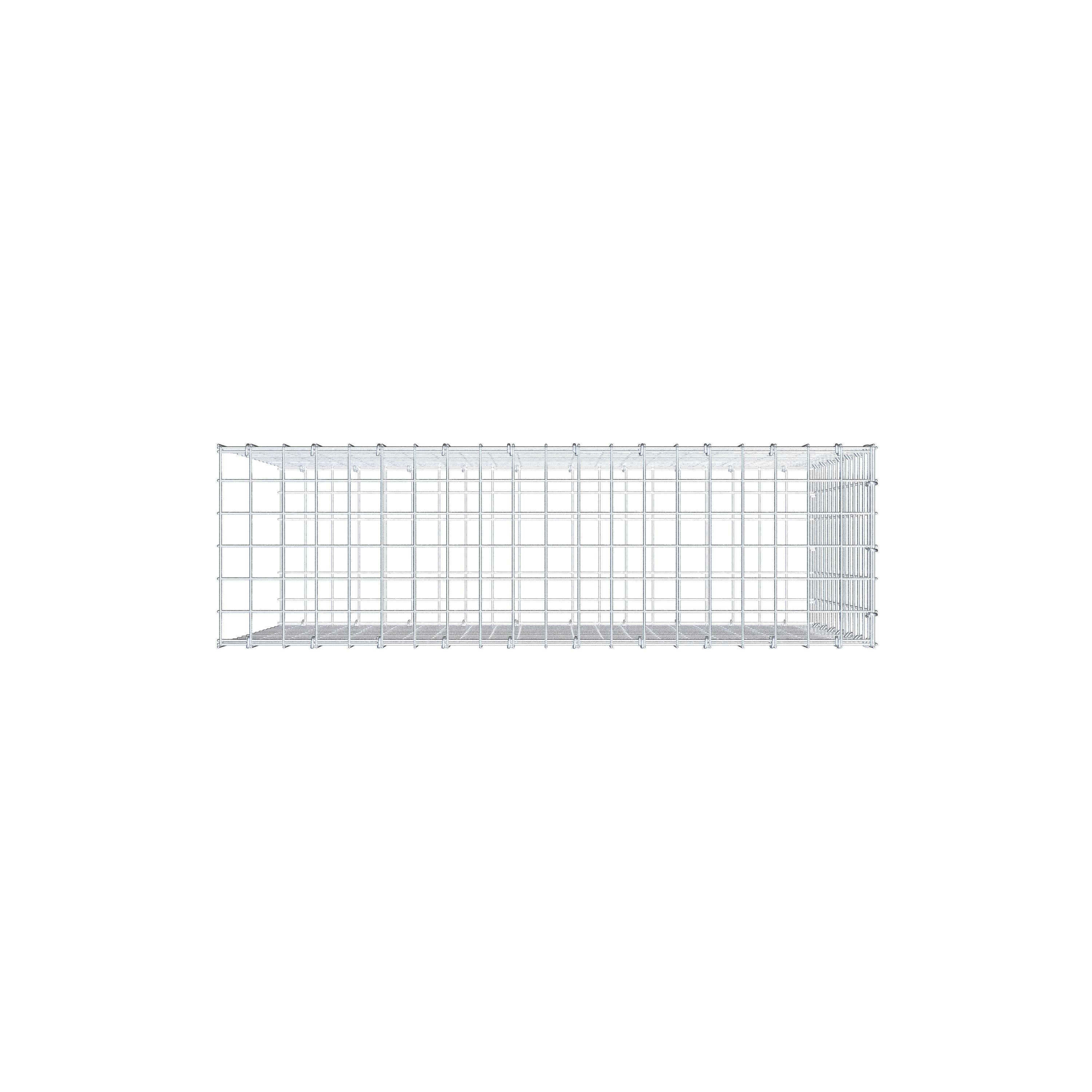 Gavión complementario de tipo 2 100 cm x 70 cm x 30 cm (L x A x P), malla 5 cm x 5 cm, anillo en C