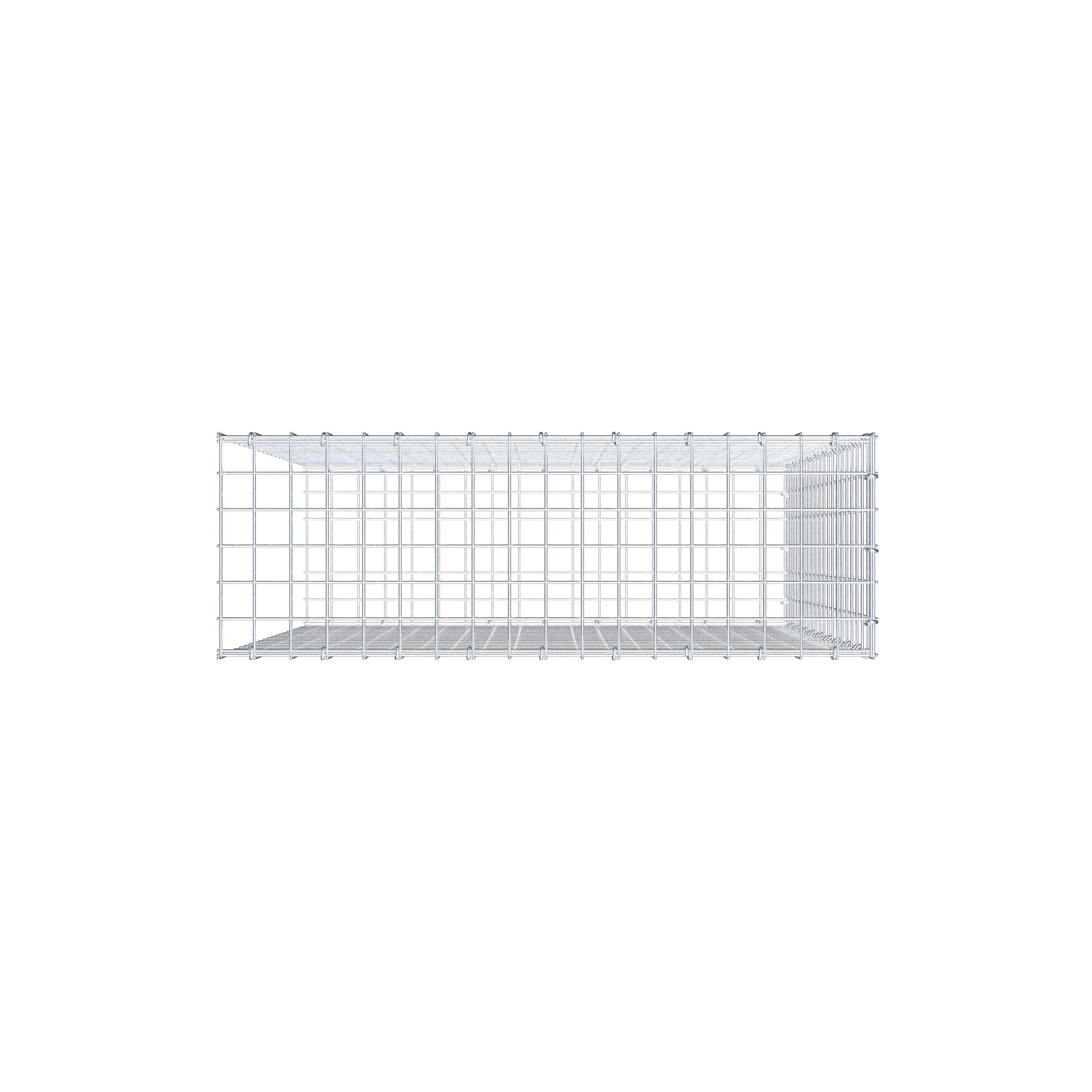 Schanskorf type 2 100 cm x 90 cm x 30 cm (L x H x D), maaswijdte 5 cm x 5 cm, C-ring