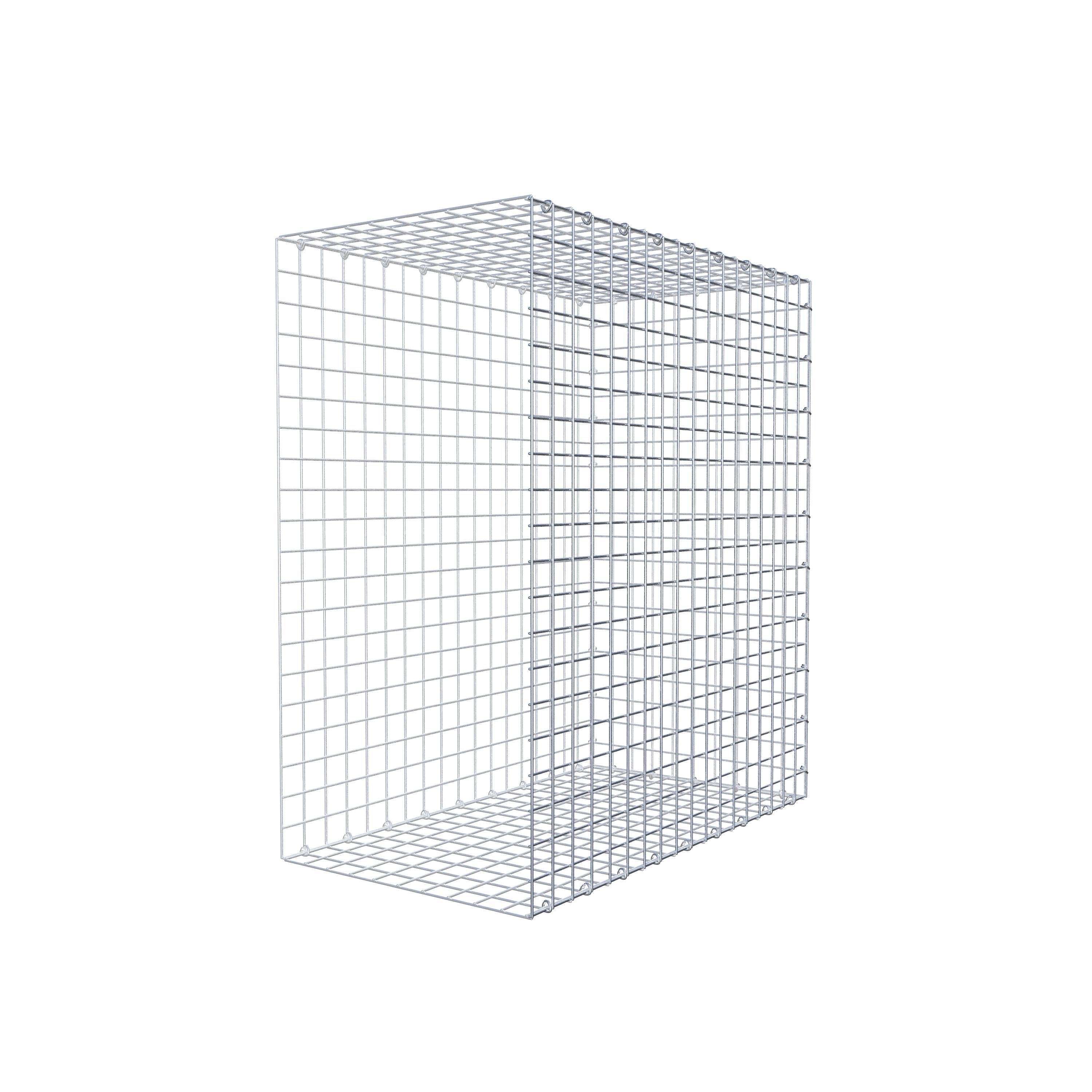 Gavión complementario de tipo 2 100 cm x 90 cm x 50 cm (largo x alto x fondo), malla 5 cm x 5 cm, anillo en C