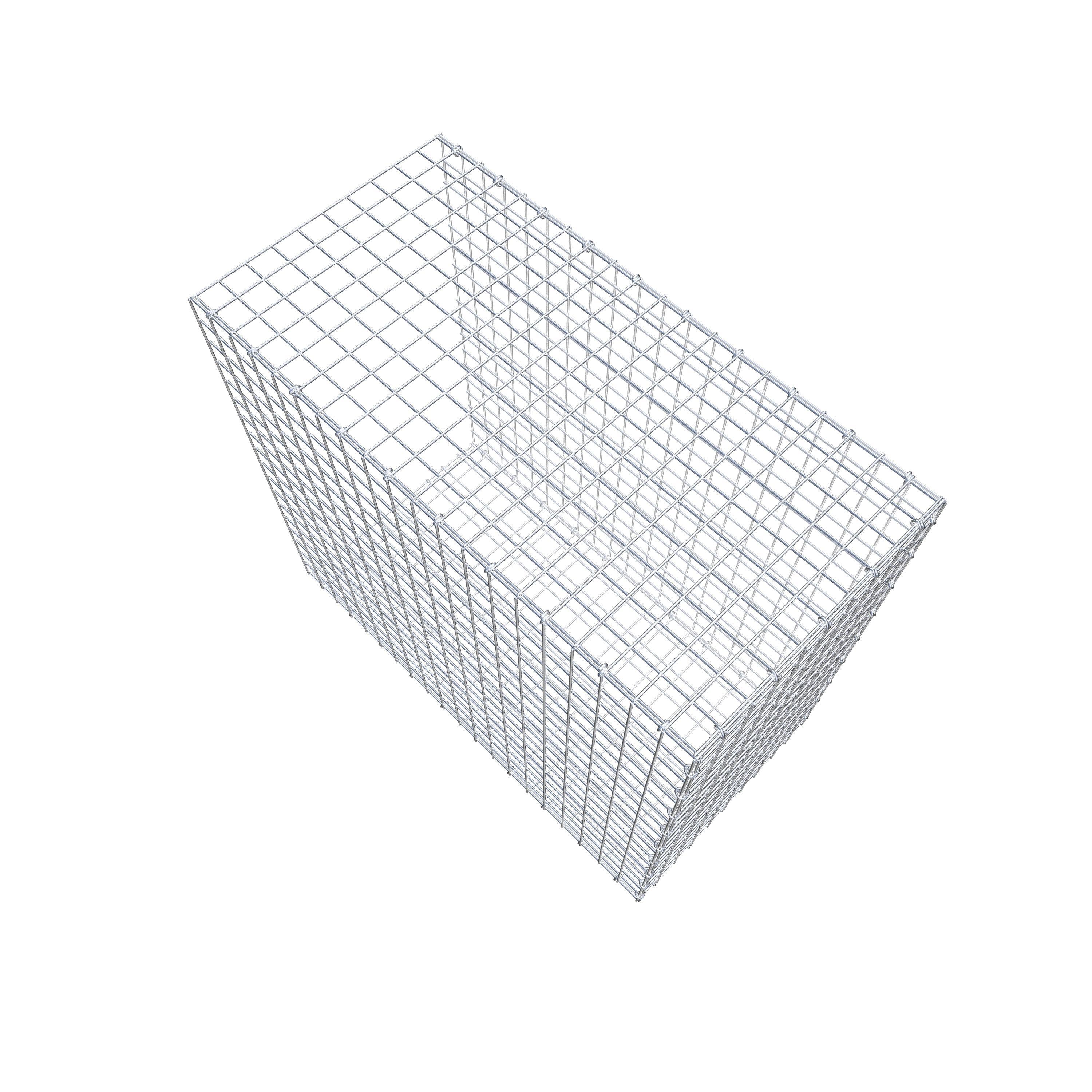 Gavión complementario de tipo 2 100 cm x 90 cm x 50 cm (largo x alto x fondo), malla 5 cm x 5 cm, anillo en C