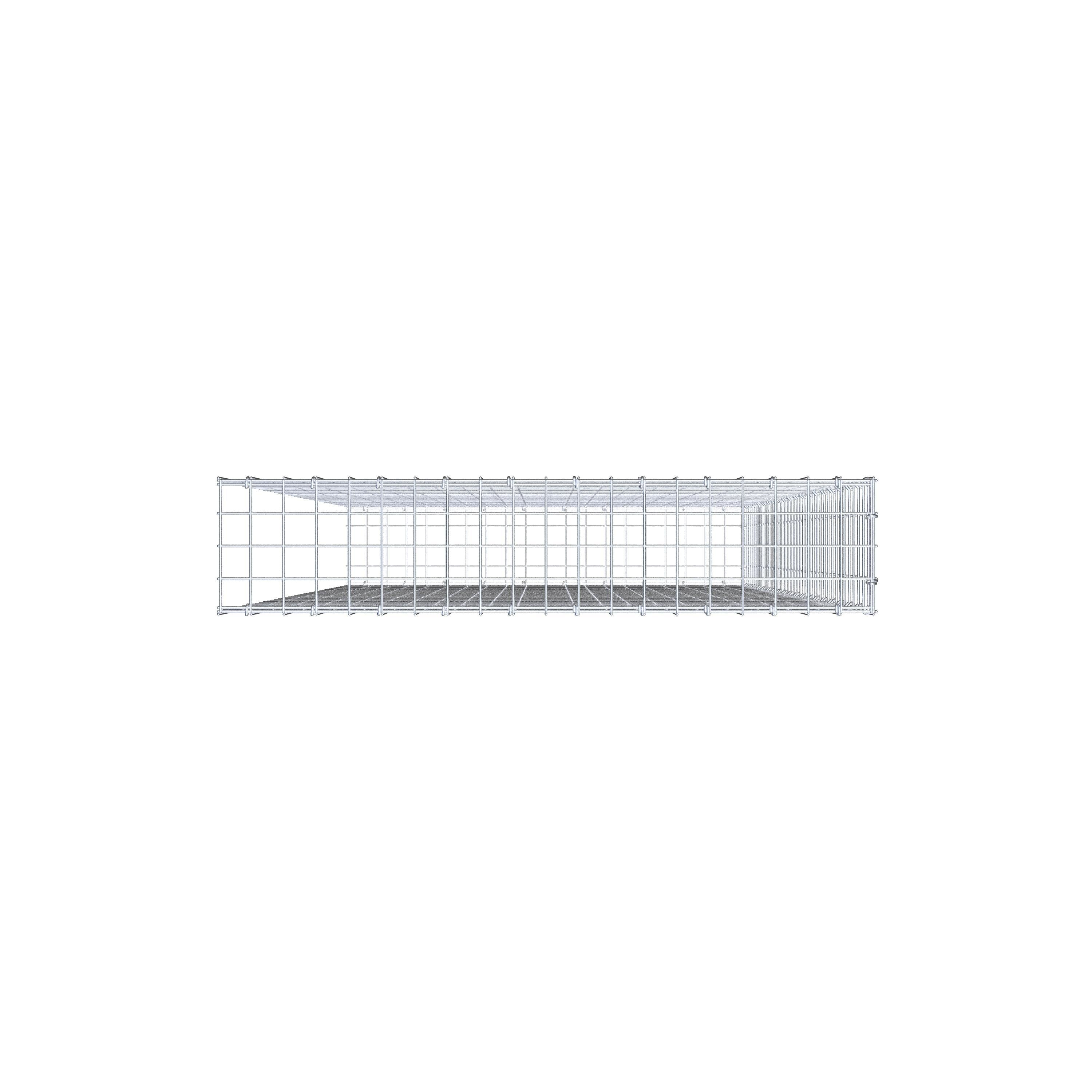 Pila adicional tipo 2 200 cm x 100 cm x 20 cm (L x A x P), malla 5 cm x 5 cm, anillo en C
