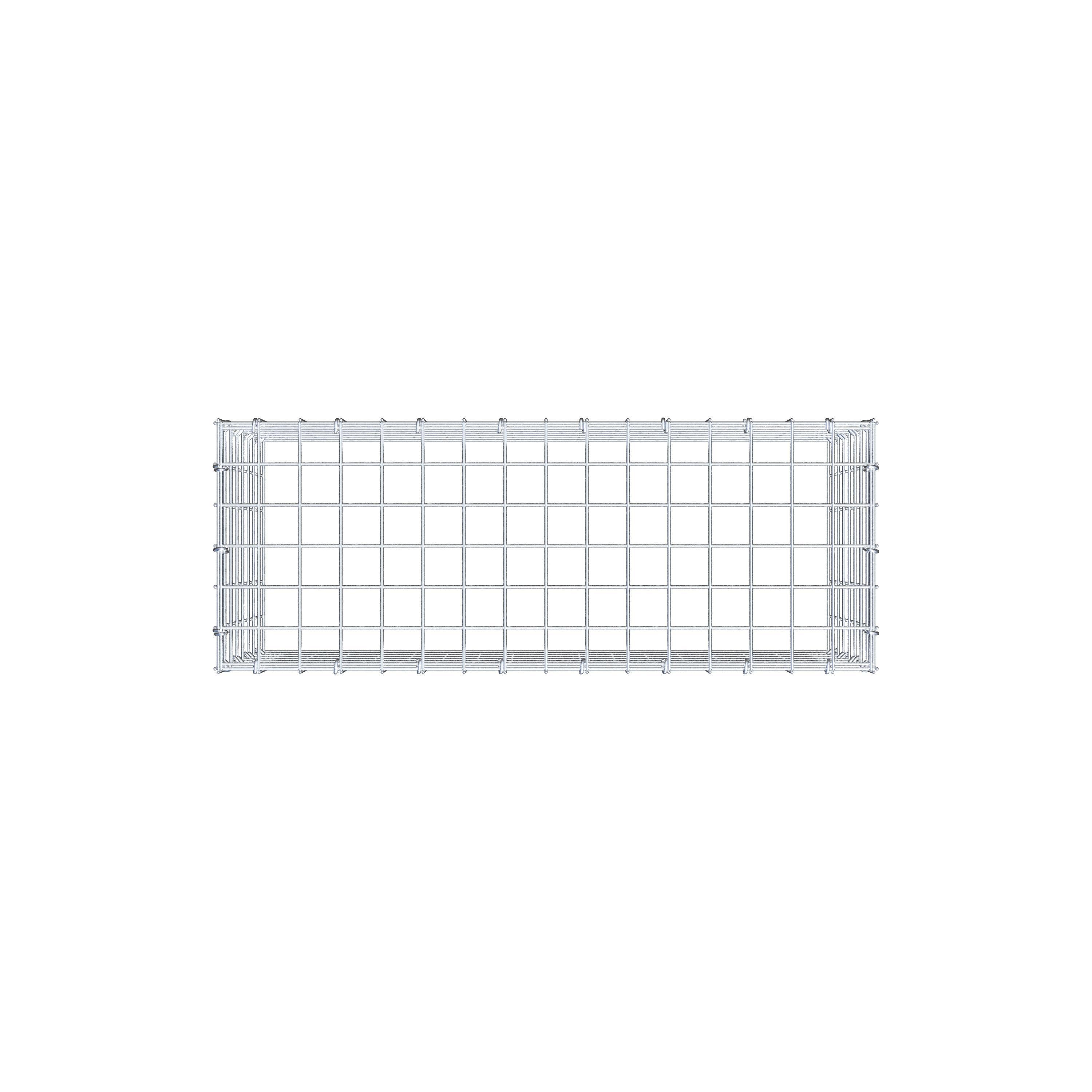 Mounted gabion type 3 80 cm x 40 cm x 30 cm (L x H x D), mesh size 5 cm x 5 cm, C-ring