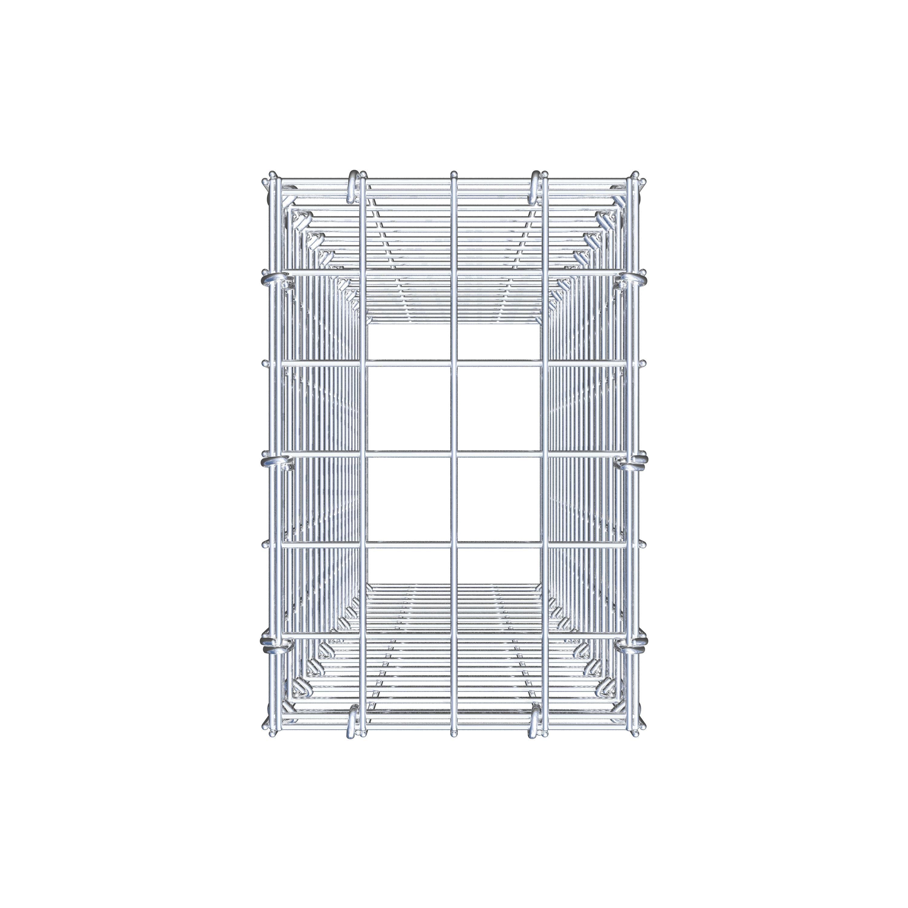 Typ 3 påbyggnadsgabion 100 cm x 20 cm x 30 cm (L x H x D), maskstorlek 5 cm x 5 cm, C-ring
