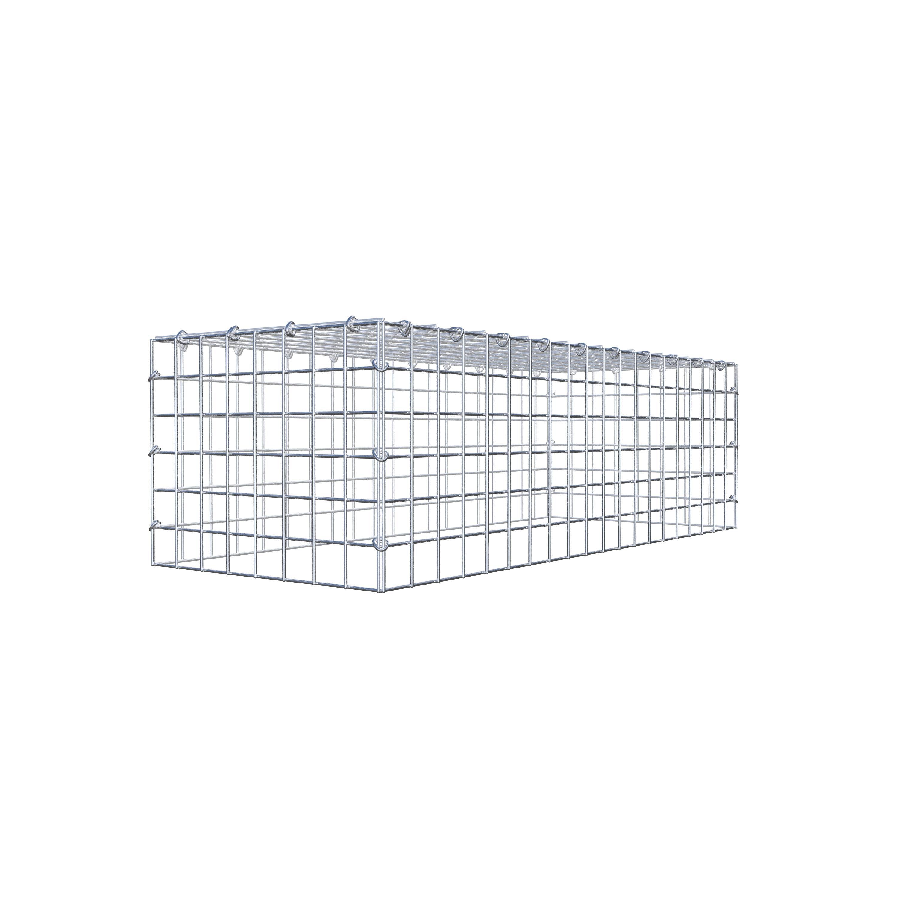 Typ 3 påbyggnadsgabion 100 cm x 30 cm x 40 cm (L x H x D), maskstorlek 5 cm x 5 cm, C-ring
