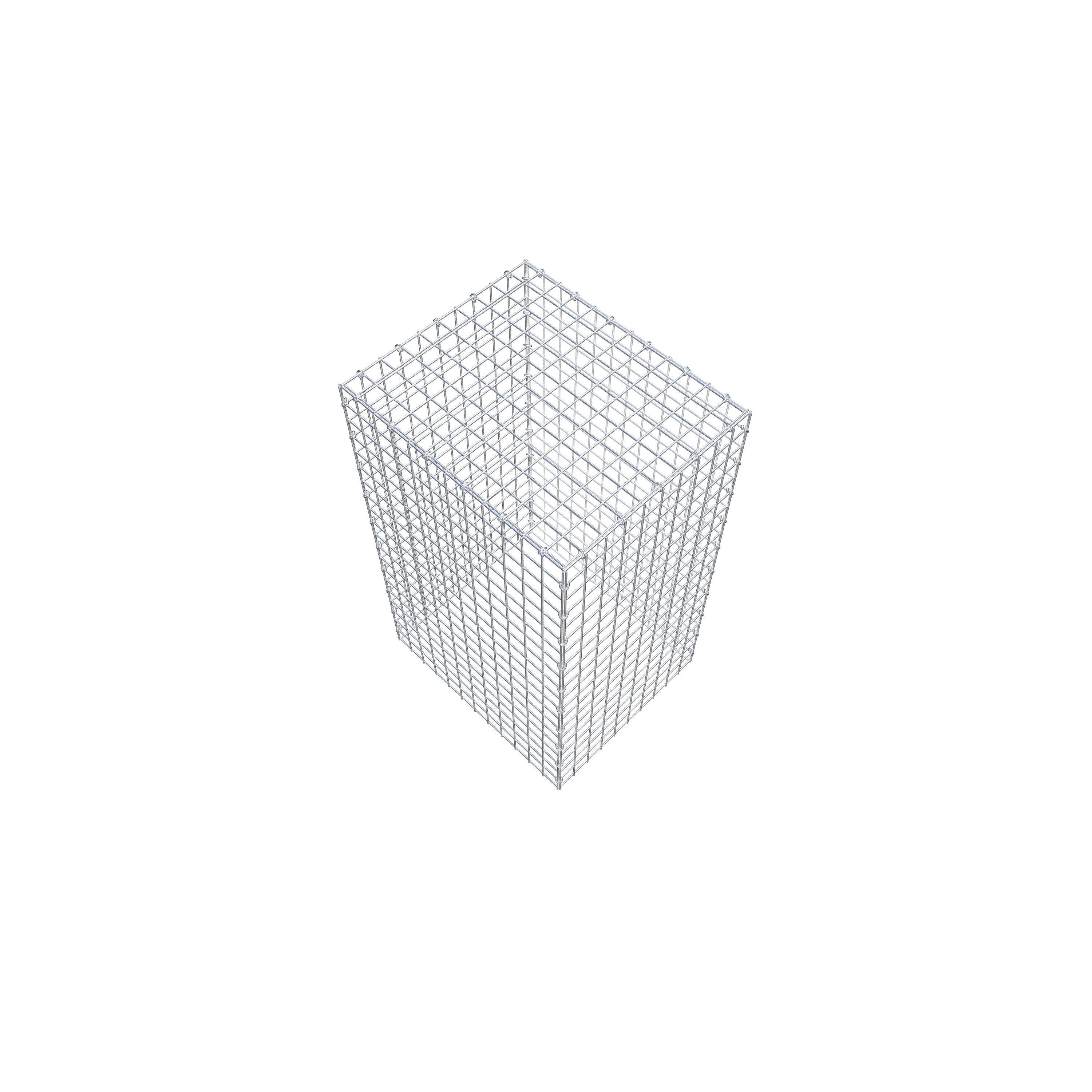 Gavión complementario de tipo 3 100 cm x 60 cm x 50 cm (L x A x P), malla 5 cm x 5 cm, anillo en C