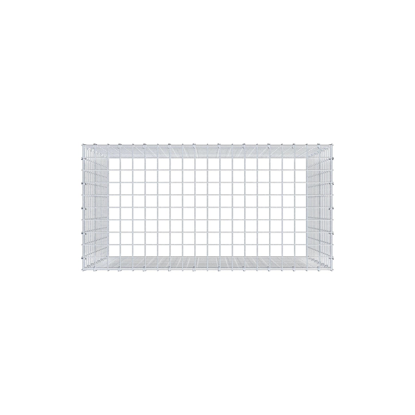 Mounted gabion type 3 100 cm x 80 cm x 50 cm (L x H x D), mesh size 5 cm x 5 cm, C-ring