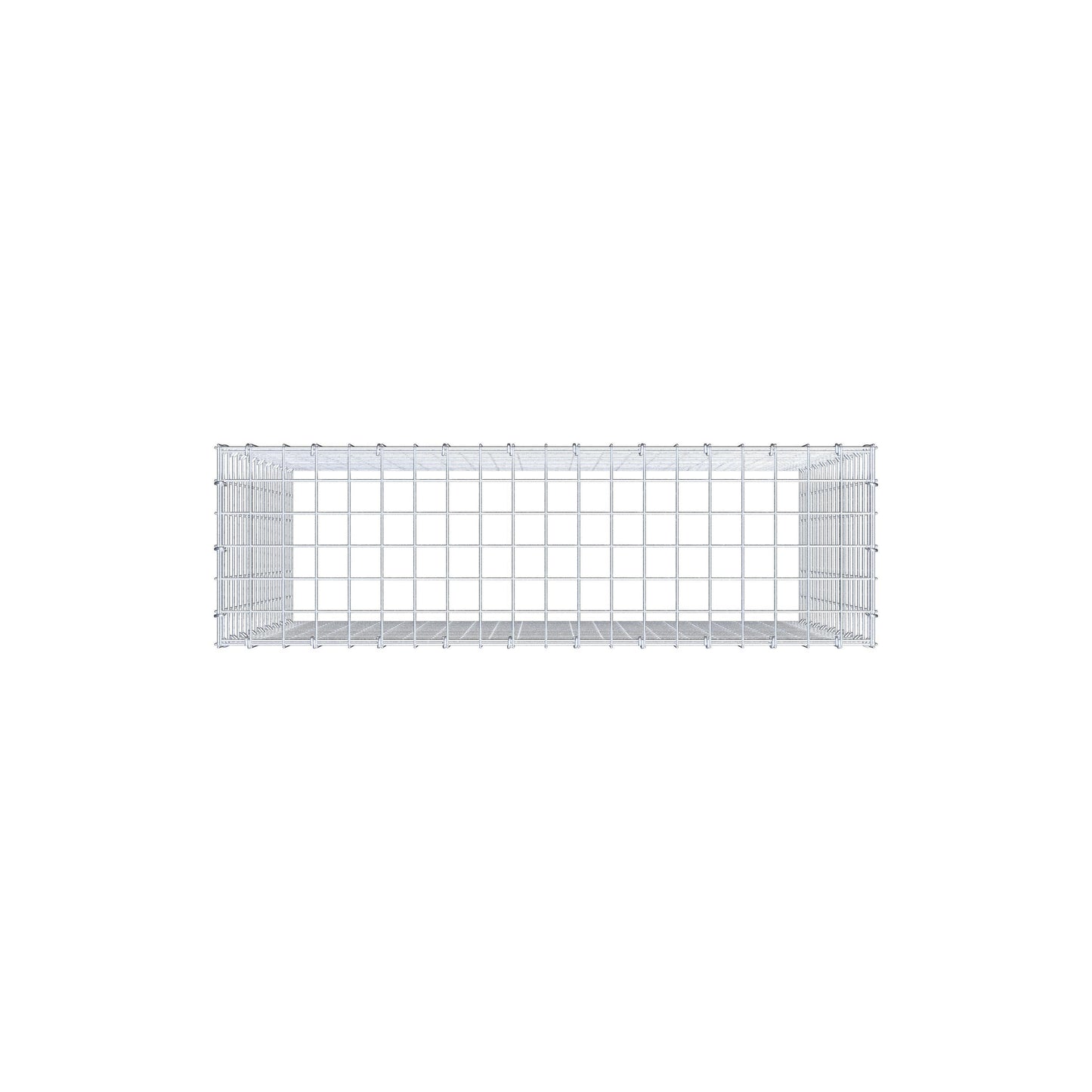 Typ 3 påbyggnadsgabion 100 cm x 90 cm x 30 cm (L x H x D), maskstorlek 5 cm x 5 cm, C-ring