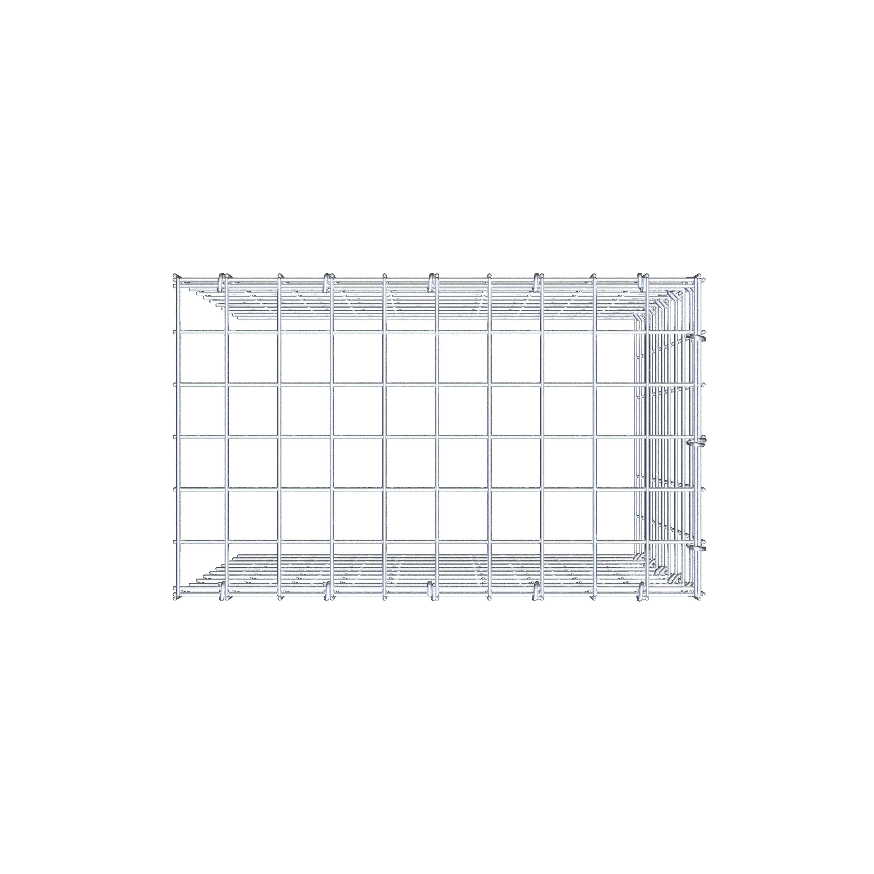 Fourche rapportée type 4 50 cm x 50 cm x 30 cm (L x H x P), mailles 5 cm x 5 cm, anneau C
