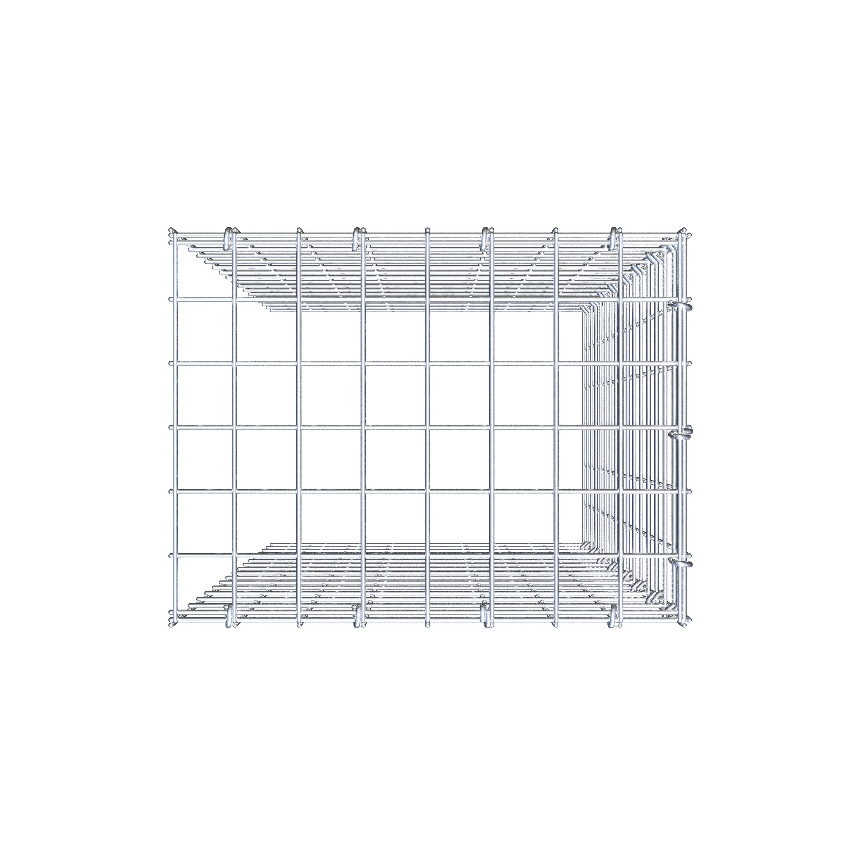 Pila adicional tipo 4 80 cm x 40 cm x 30 cm (L x A x P), malla 5 cm x 5 cm, anillo en C