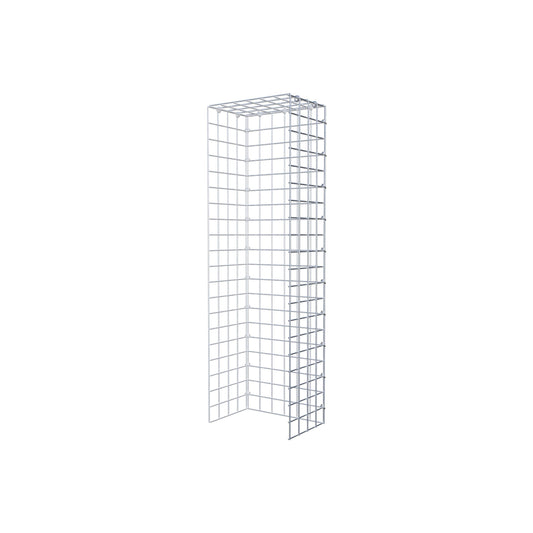 Fästbar gabion typ 4 100 cm x 20 cm x 30 cm (L x H x D), maskstorlek 5 cm x 5 cm, C-ring