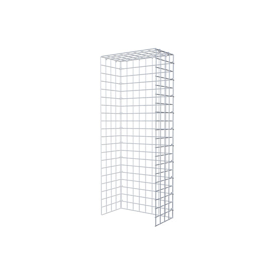 Typ 4 påbyggnadsgabion 100 cm x 20 cm x 40 cm (L x H x D), maskstorlek 5 cm x 5 cm, C-ring