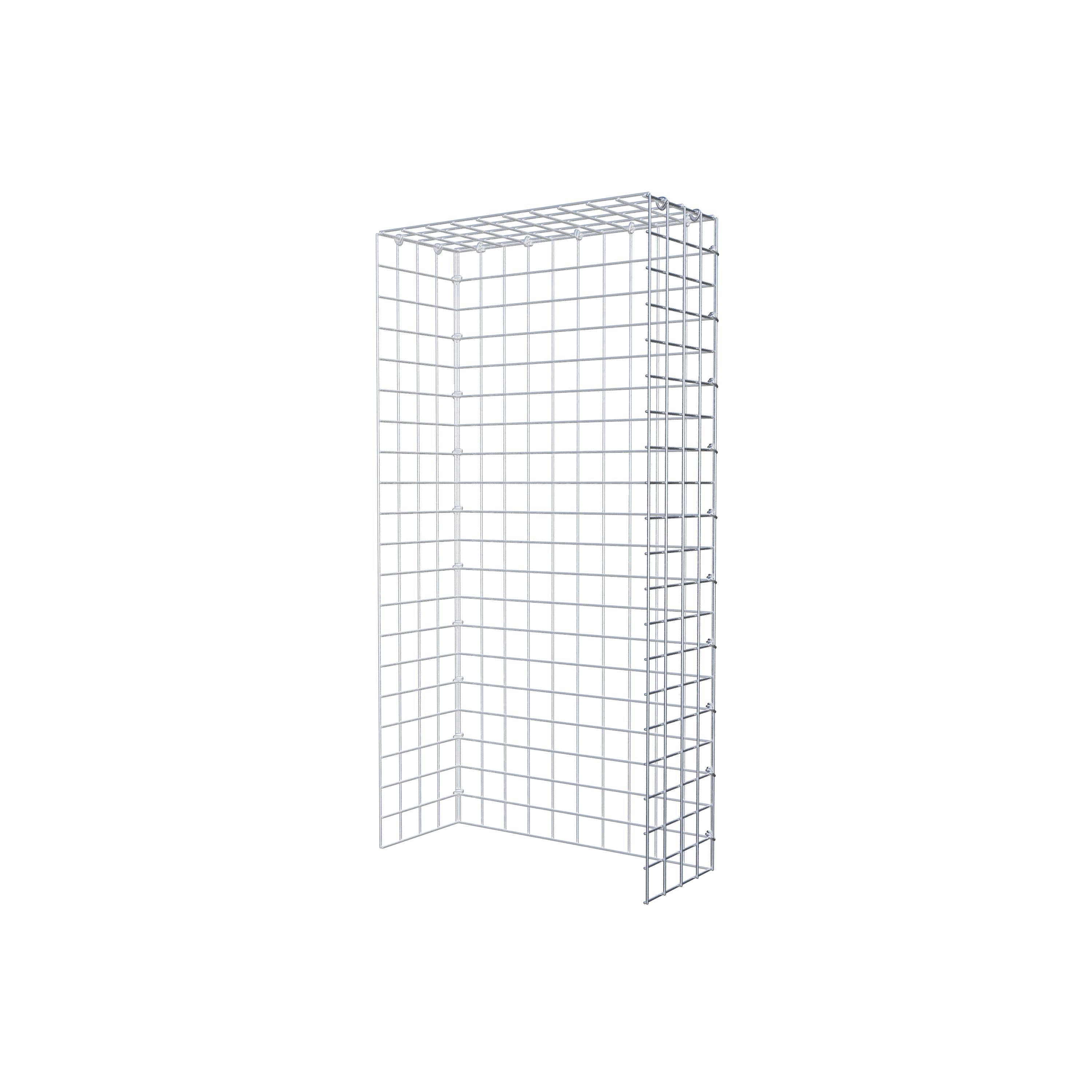 Gabbione aggiuntivo di tipo 4 100 cm x 20 cm x 50 cm (L x A x P), maglia 5 cm x 5 cm, anello a C