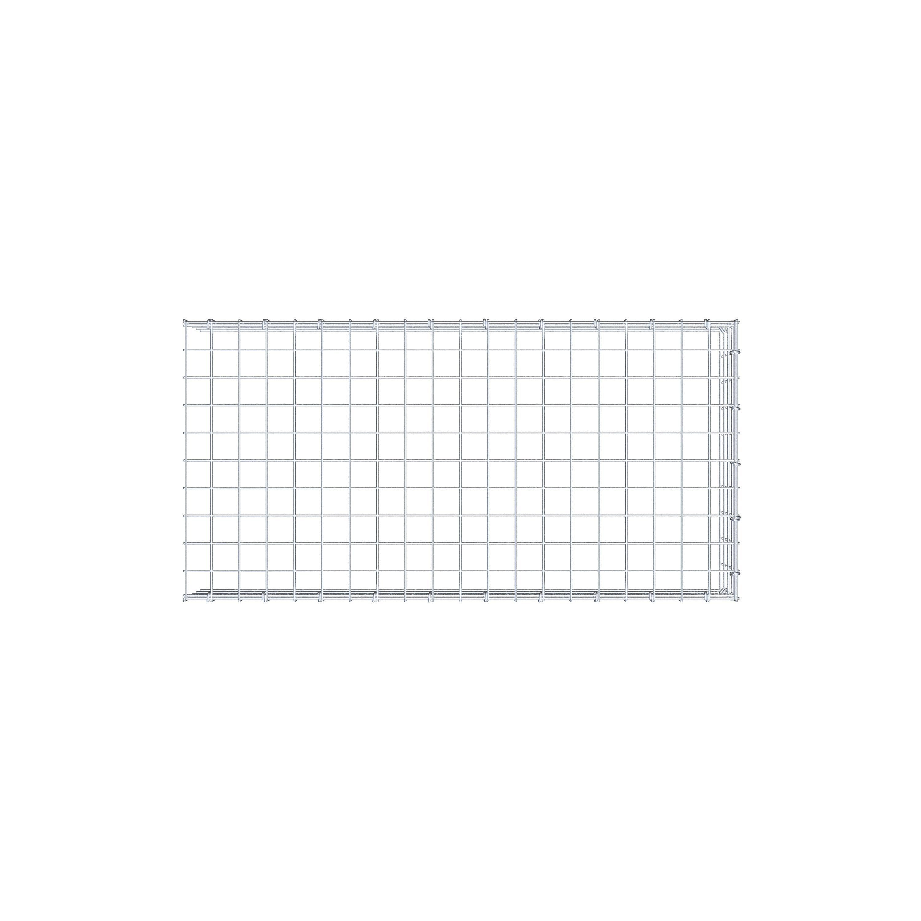 Mounted gabion type 4 100 cm x 20 cm x 50 cm (L x H x D), mesh size 5 cm x 5 cm, C-ring