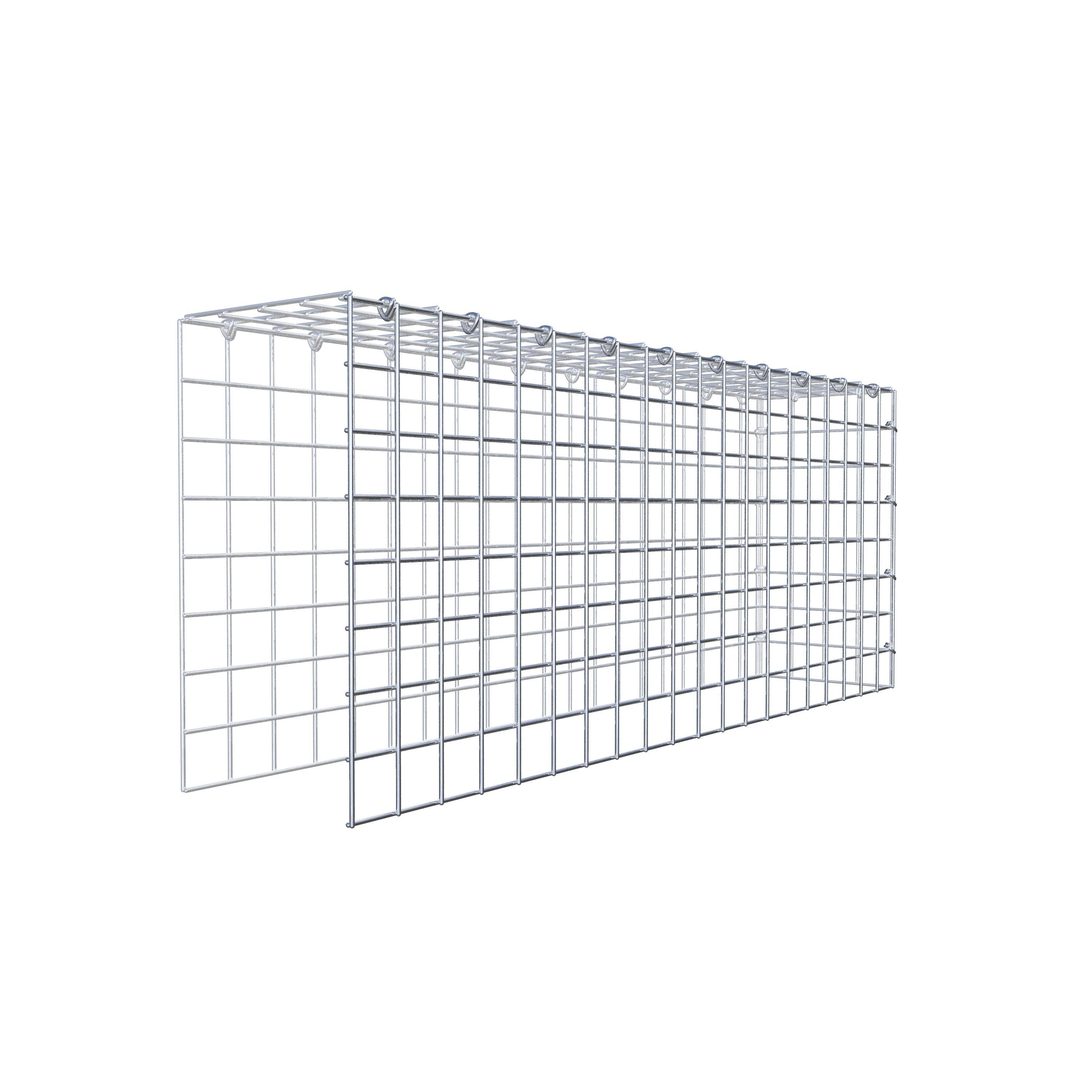 Gavión complementario de tipo 4 100 cm x 40 cm x 20 cm (largo x alto x fondo), malla 5 cm x 5 cm, anillo en C