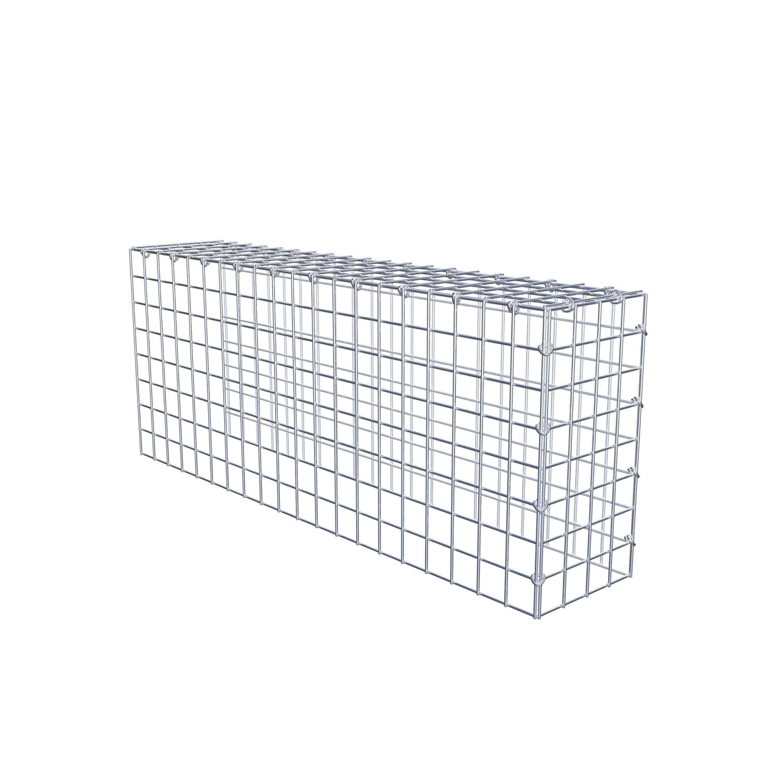 Gavión complementario de tipo 4 100 cm x 40 cm x 20 cm (largo x alto x fondo), malla 5 cm x 5 cm, anillo en C