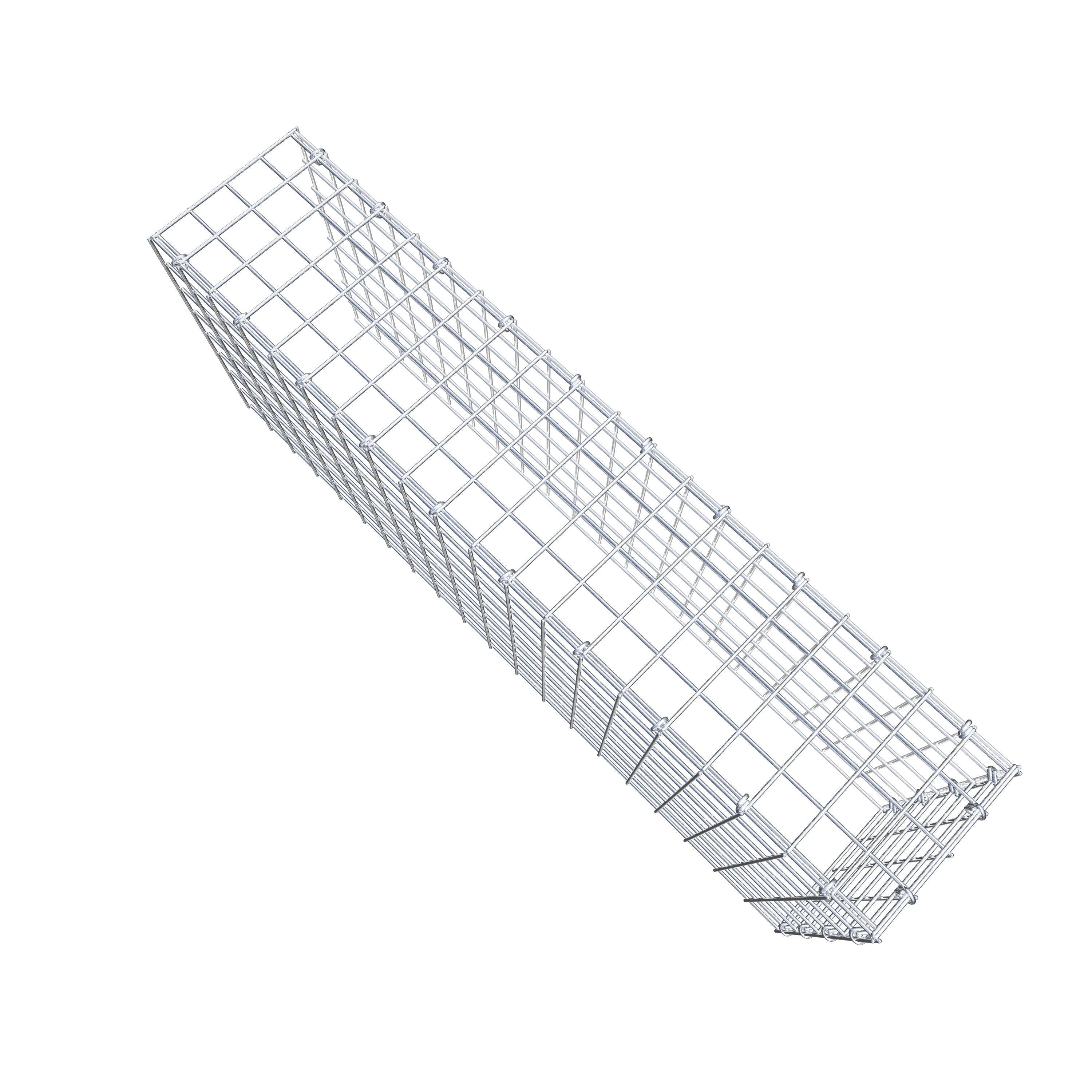 Gavión complementario de tipo 4 100 cm x 40 cm x 20 cm (largo x alto x fondo), malla 5 cm x 5 cm, anillo en C
