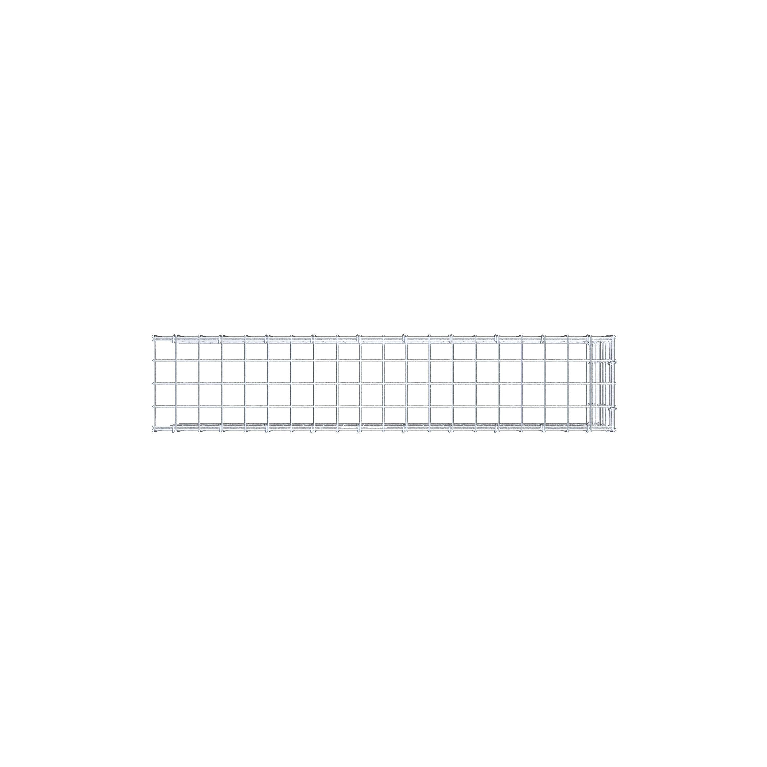 Gavión complementario de tipo 4 100 cm x 40 cm x 20 cm (largo x alto x fondo), malla 5 cm x 5 cm, anillo en C