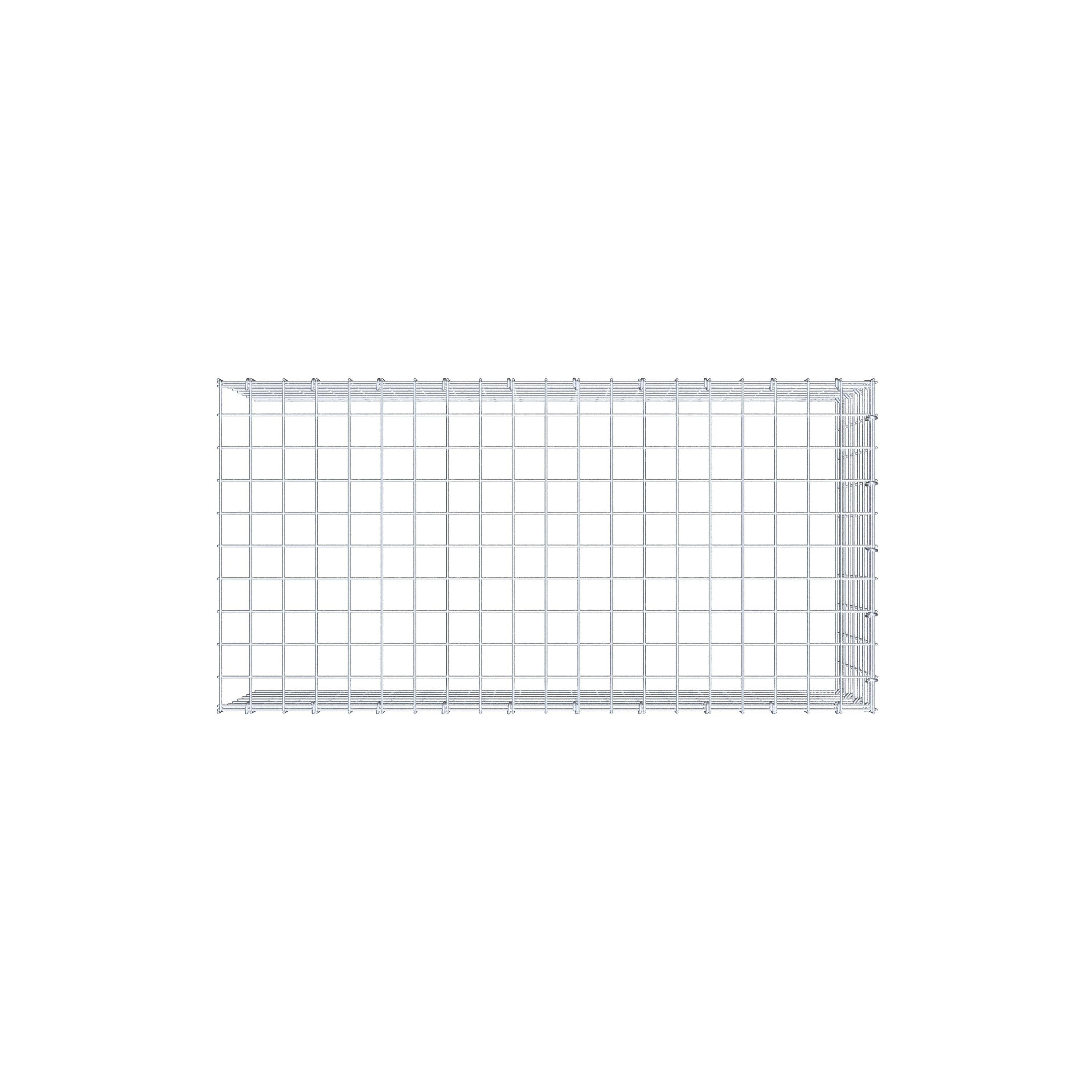 Gabião Tipo 4 100 cm x 40 cm x 50 cm (C x A x P), malhagem 5 cm x 5 cm, anel C