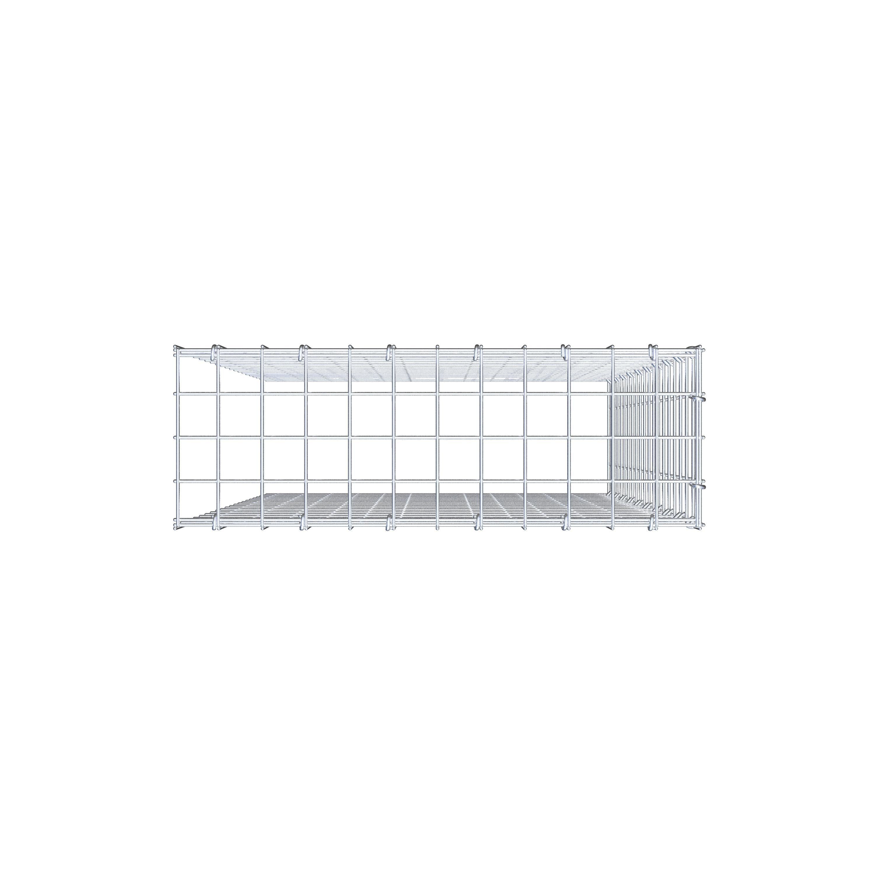 Gabião Tipo 4 100 cm x 60 cm x 20 cm (C x A x P), malhagem 5 cm x 5 cm, anel C