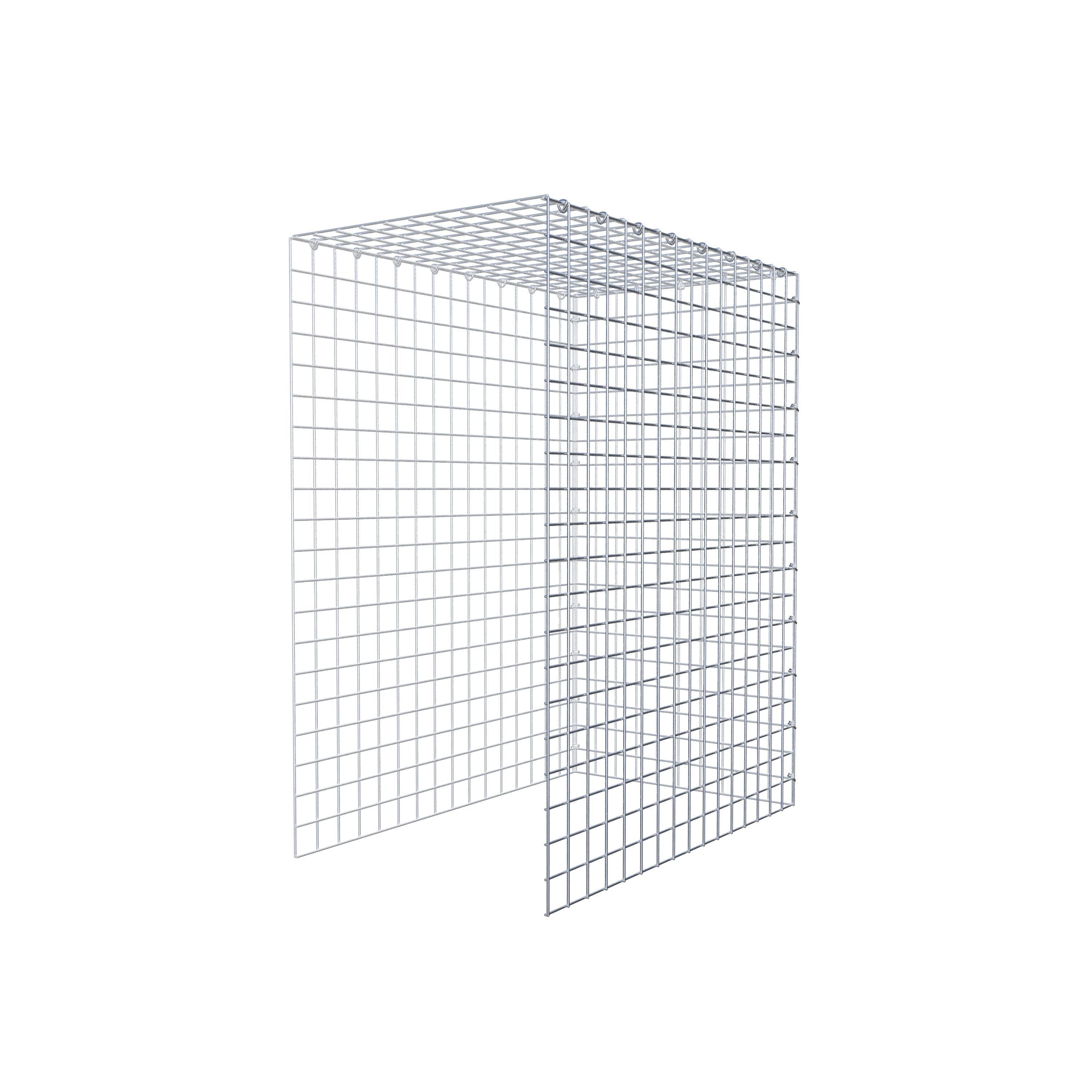 Gavión adicional tipo 4 100 cm x 80 cm x 50 cm (L x A x P), malla 5 cm x 5 cm, anillo en C