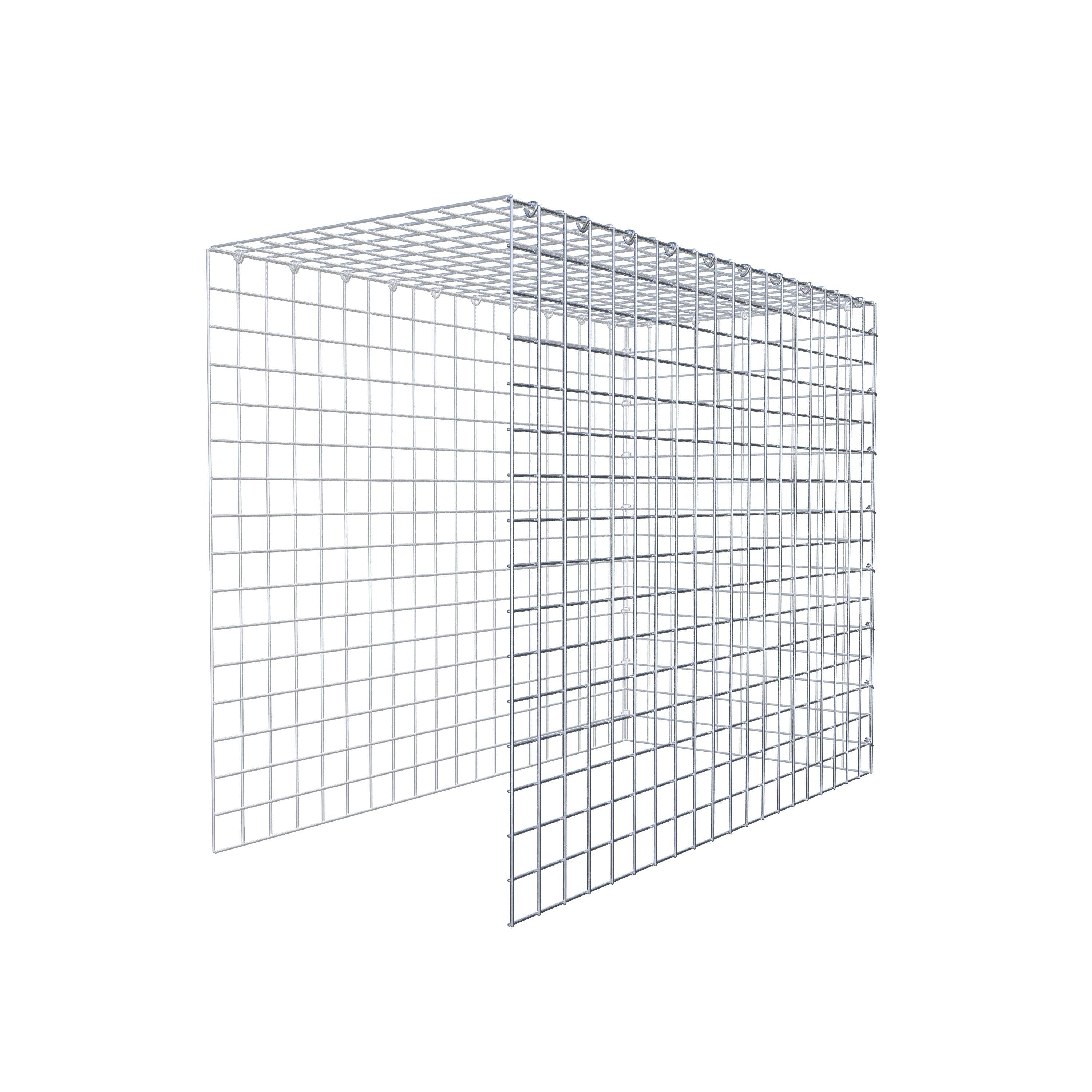 Gavión adicional tipo 4 100 cm x 80 cm x 50 cm (L x A x P), malla 5 cm x 5 cm, anillo en C