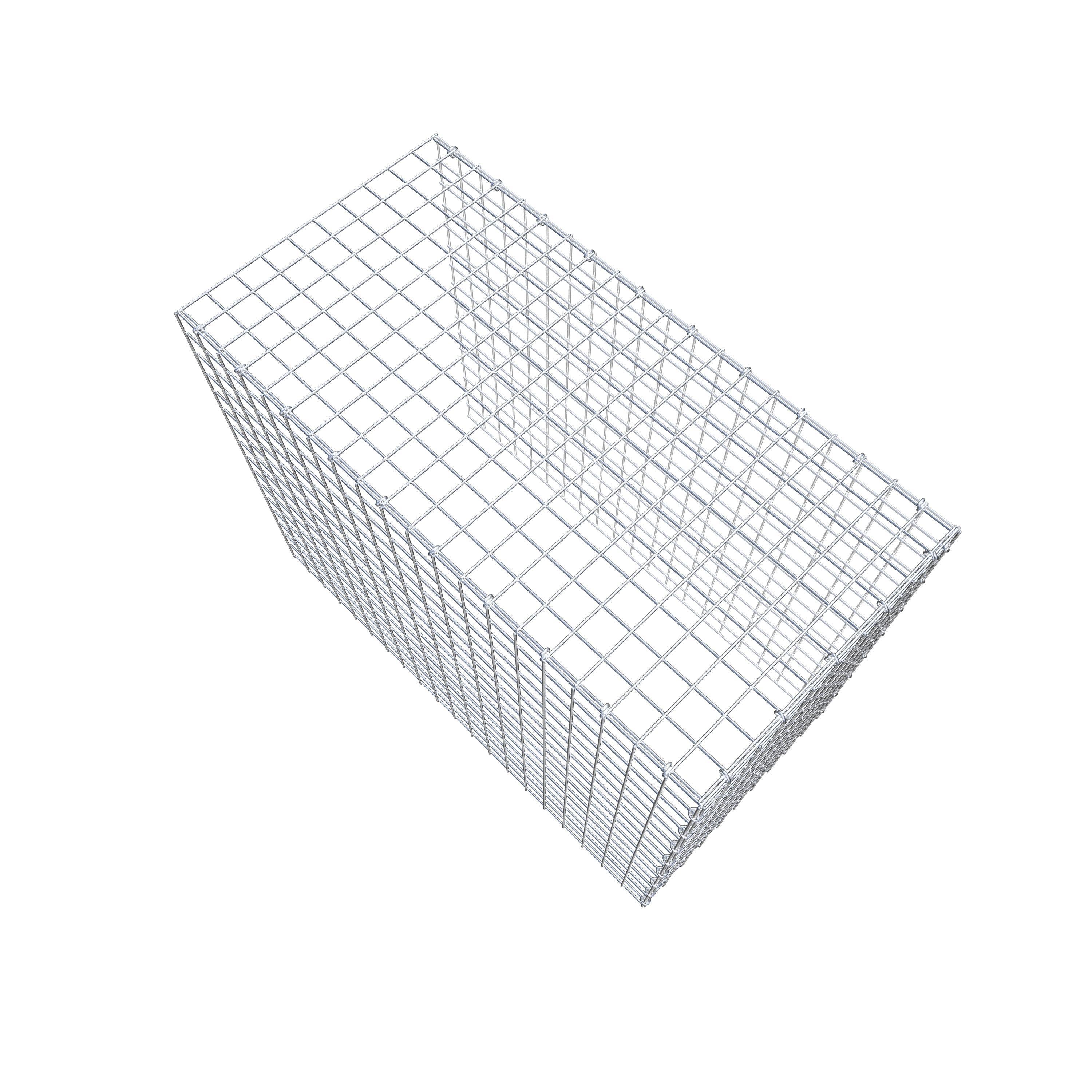 Gavión adicional tipo 4 100 cm x 80 cm x 50 cm (L x A x P), malla 5 cm x 5 cm, anillo en C
