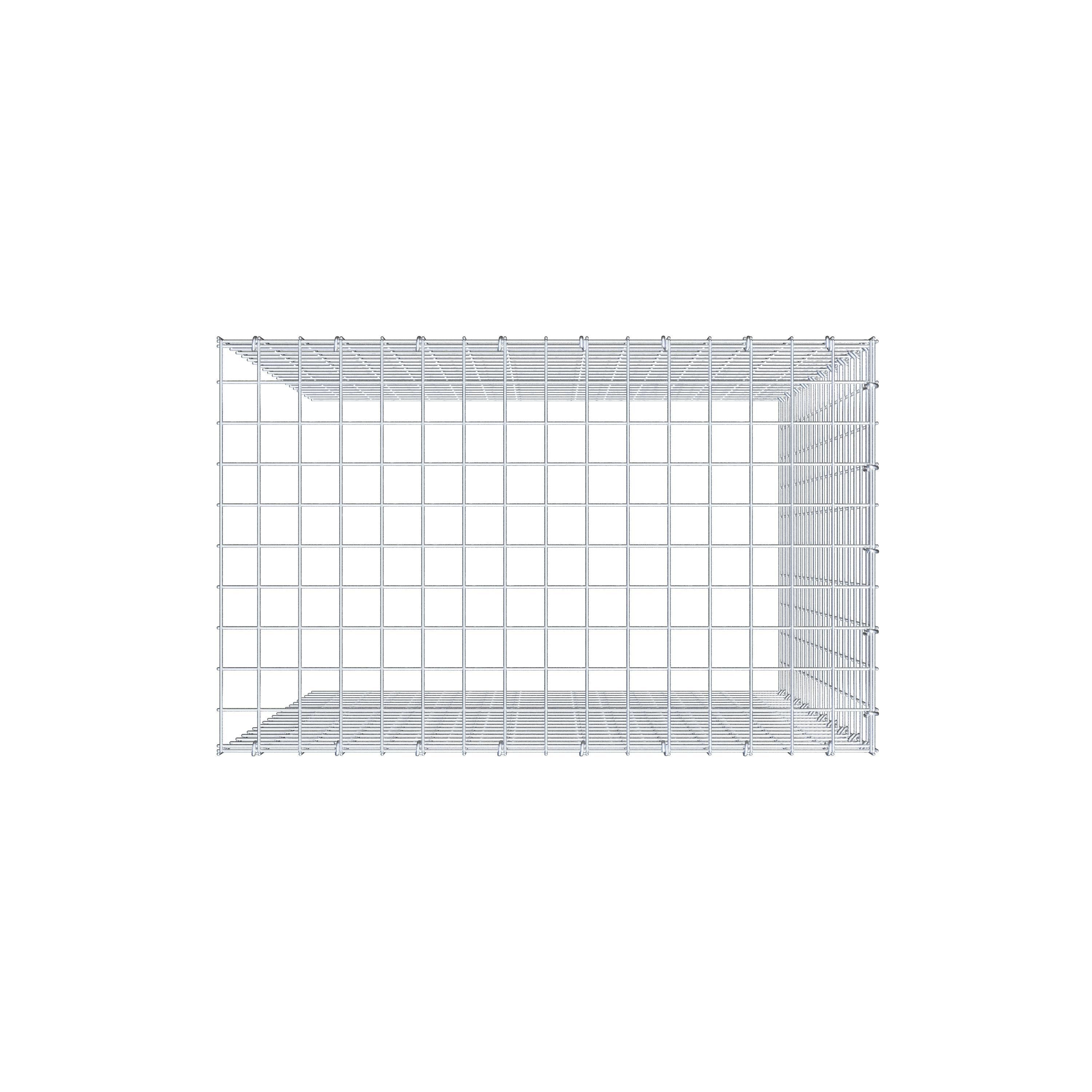 Gavión adicional tipo 4 100 cm x 80 cm x 50 cm (L x A x P), malla 5 cm x 5 cm, anillo en C