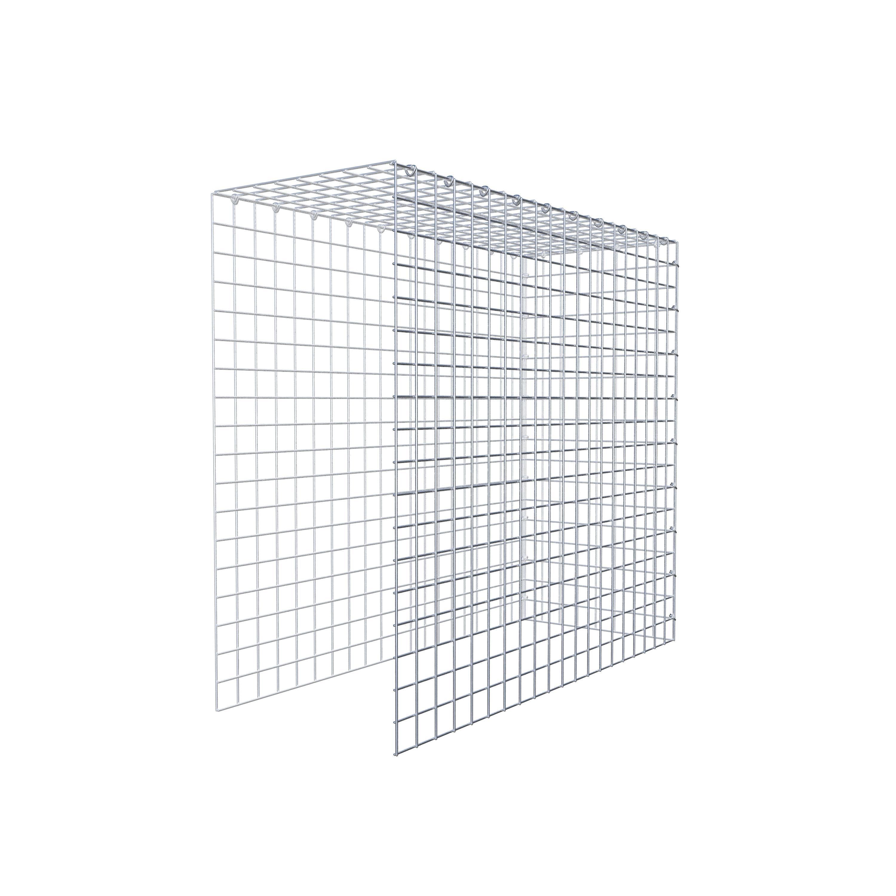 Gavión adicional tipo 4 100 cm x 90 cm x 40 cm (L x A x P), malla 5 cm x 5 cm, anillo en C