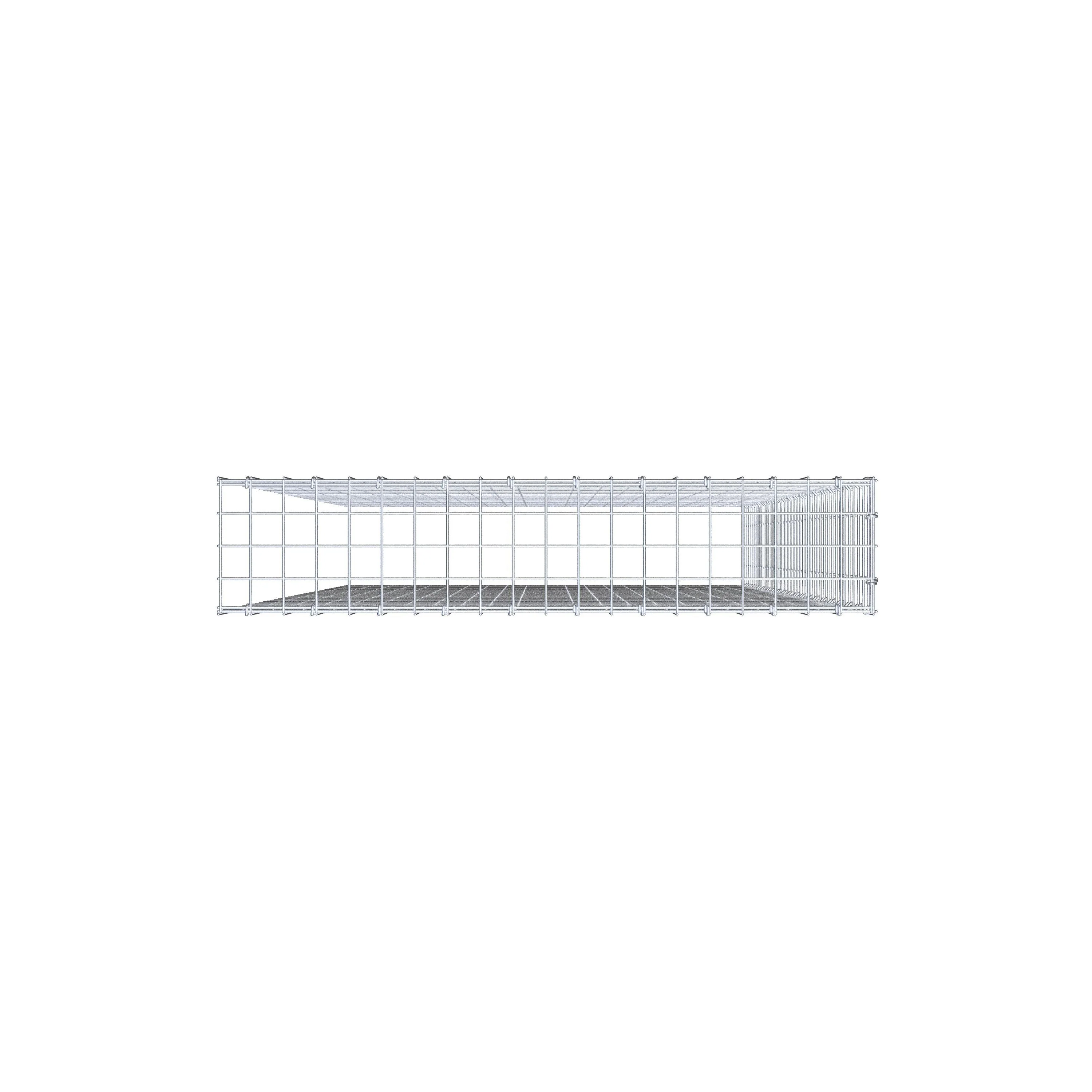 Gavión adicional tipo 4 200 cm x 100 cm x 20 cm (L x A x P), malla 5 cm x 5 cm, anillo en C