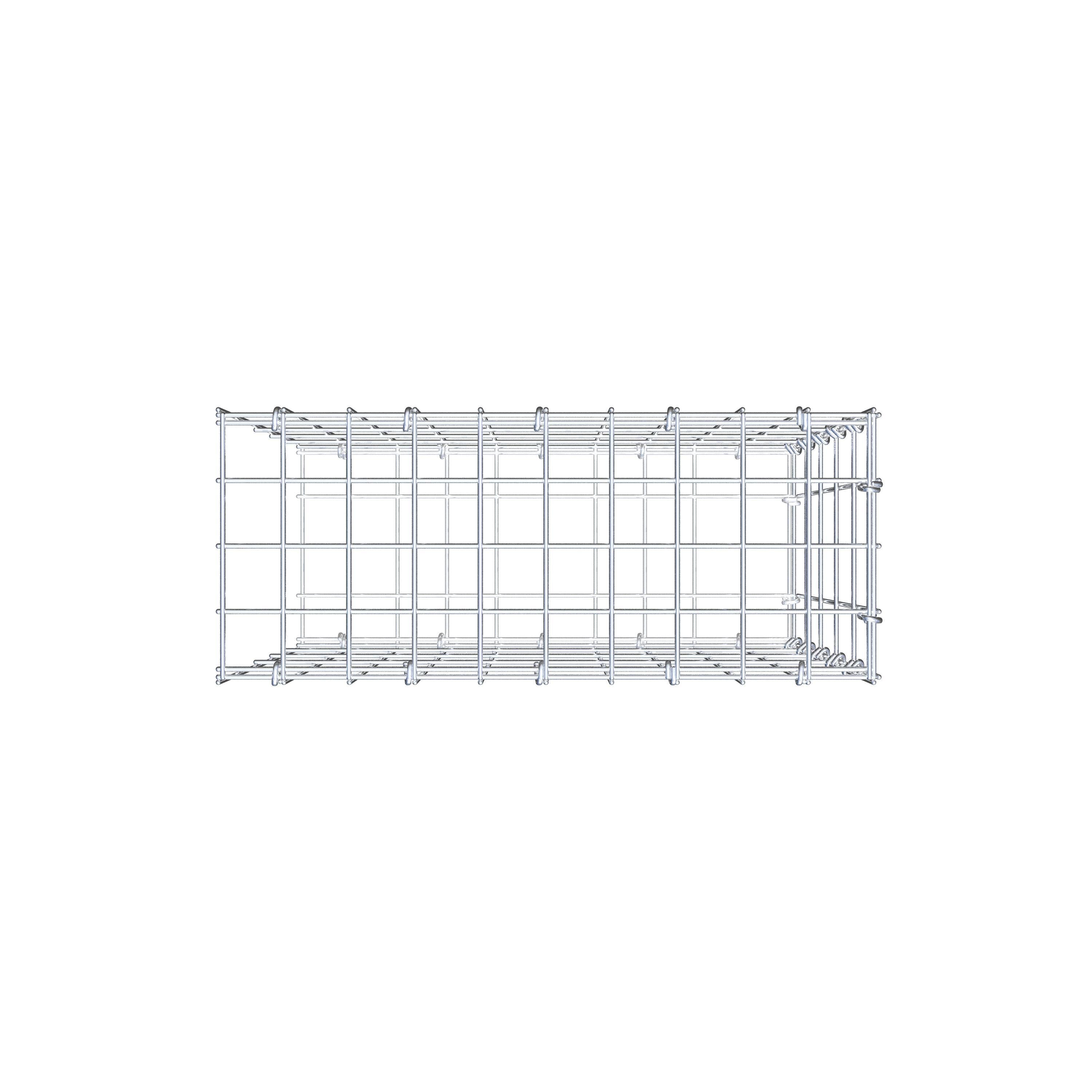 Pila adicional tipo 2 50 cm x 50 cm x 20 cm, malla 5 cm x 10 cm, anillo en C