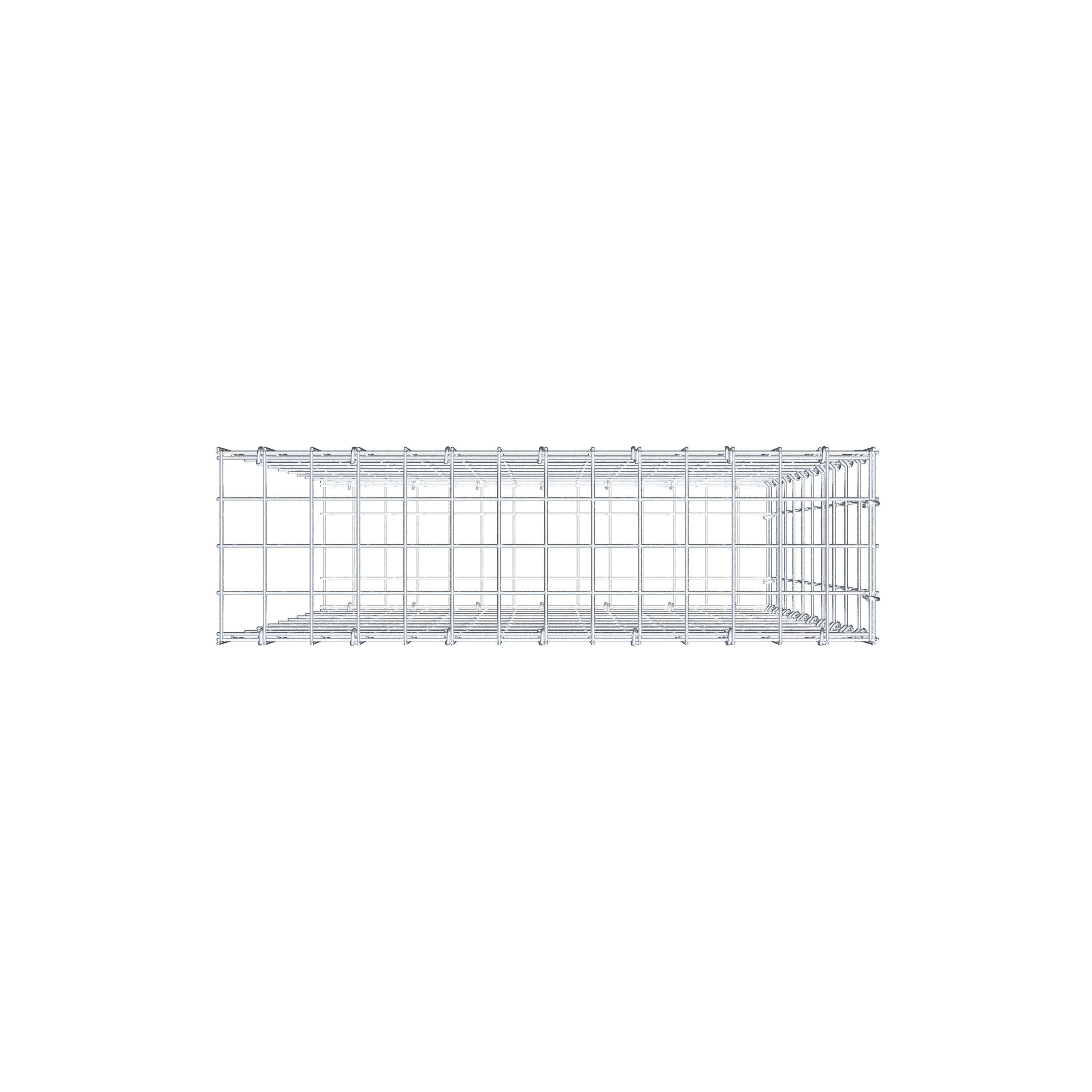 Pila adicional tipo 2 100 cm x 70 cm x 20 cm, malla 5 cm x 10 cm, anillo en C